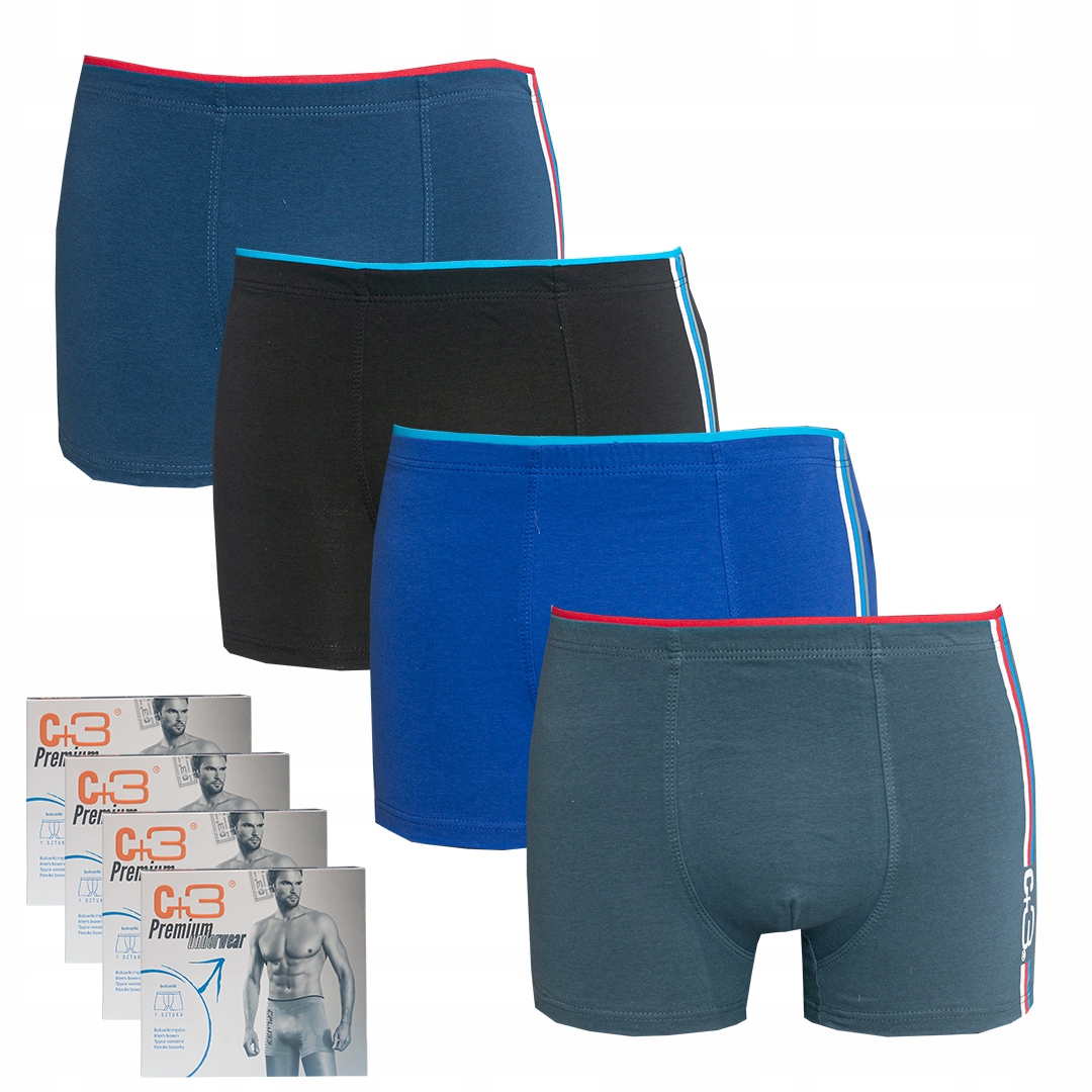 

4x Bokserki C+3 Premium Bawełna 4XL XXXXL