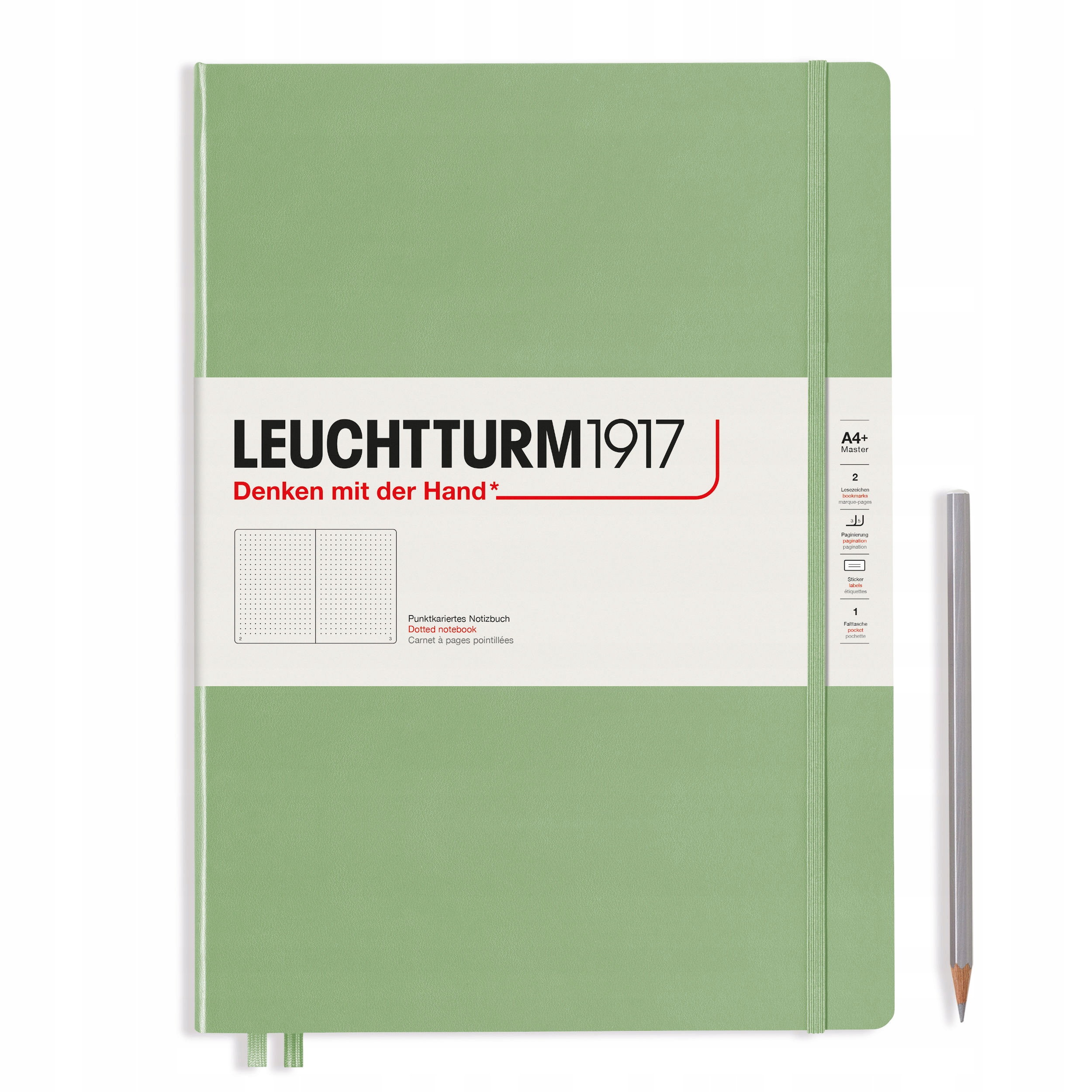 Notatnik Leuchtturm1917 Master Slim A4 Kropki Sage