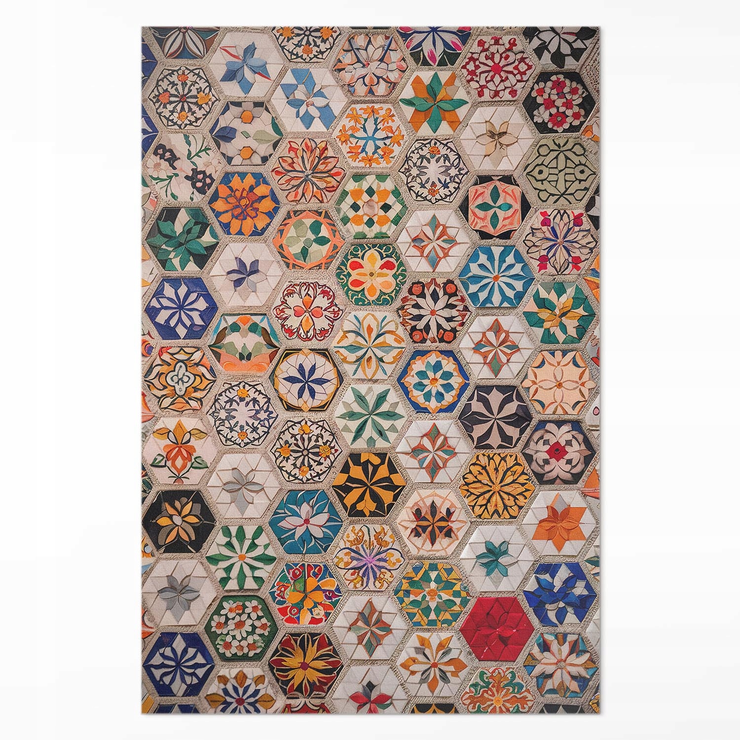 Vinylový dekoratívny koberec Farebná abstraktná retro mozaika 100 x 150 cm