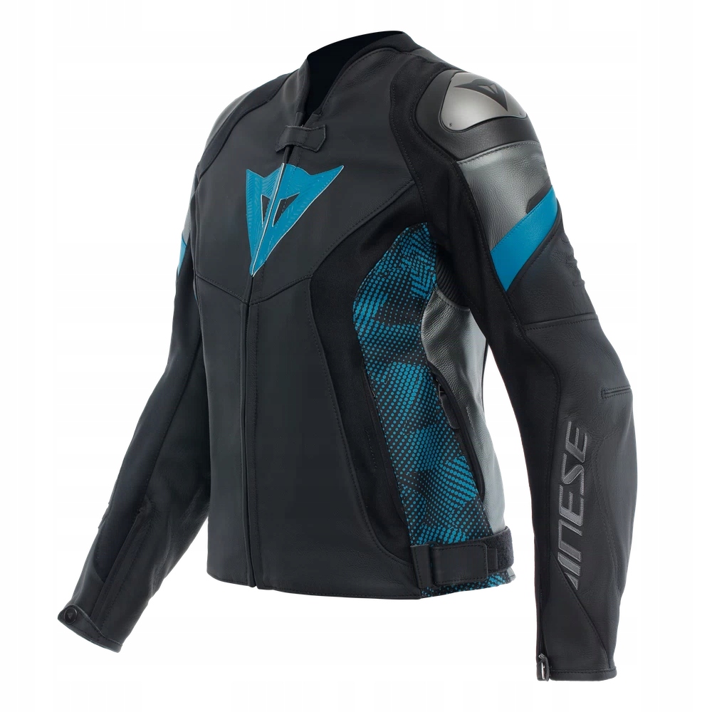 Dainese Avro 5 Dámska Kožená Motocyklová Bunda Čierna Modrá