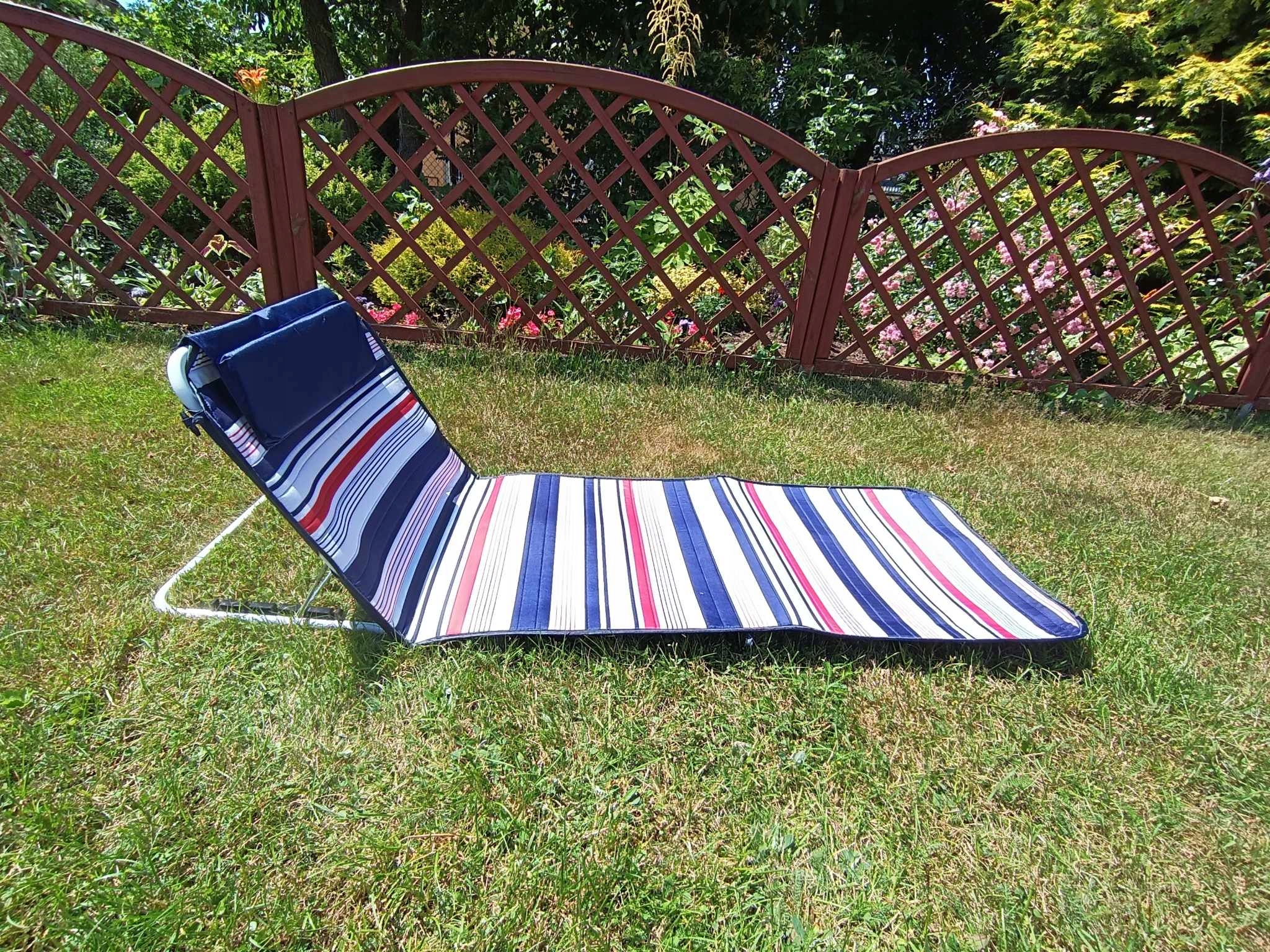 MATA NA PLAŻĘ KOLOR MARYNARSKI SKŁADANA Z OPARCIEM Kolor dominujący wielokolorowy