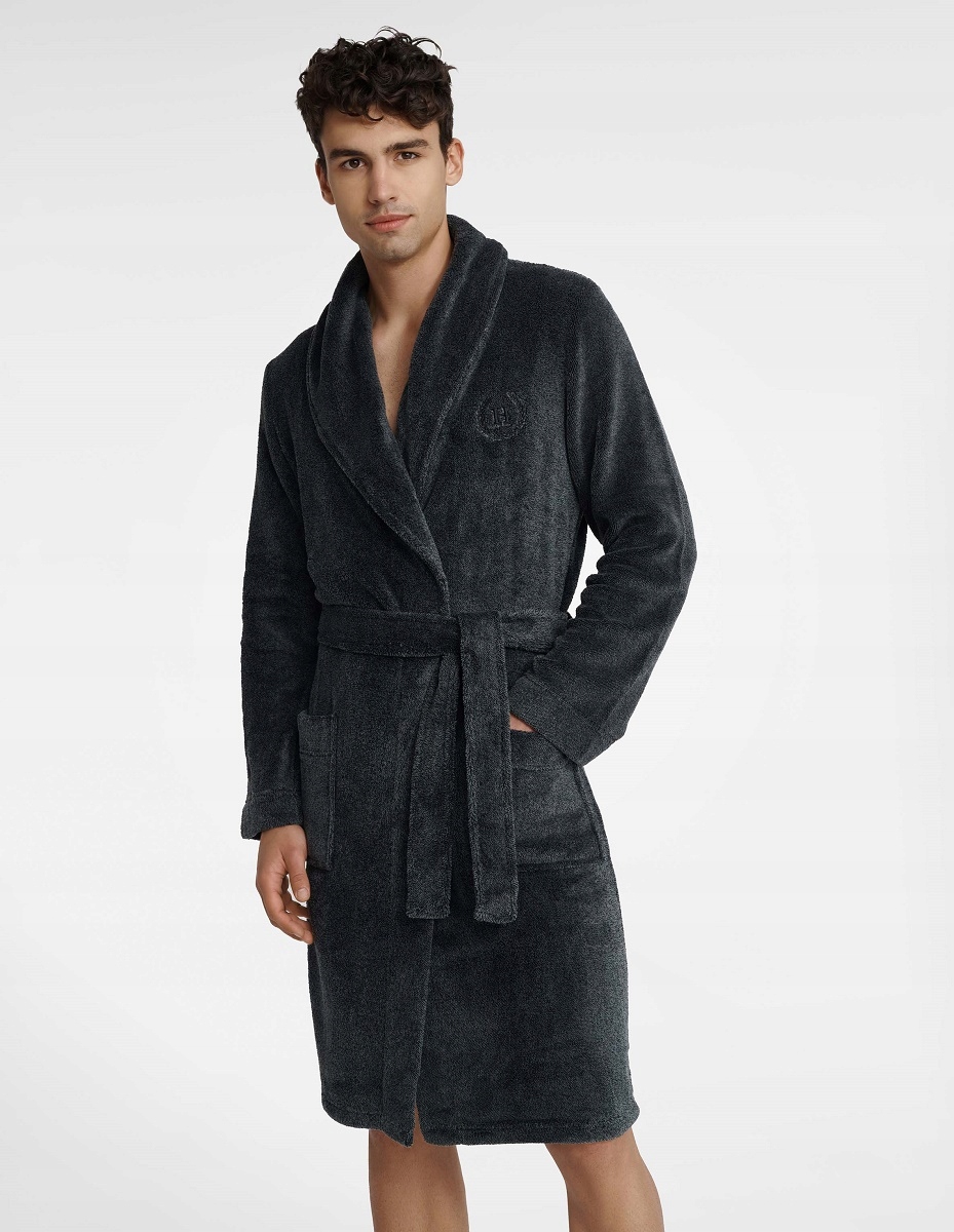 Pánský Župan Henderson Urus Tmavě-šedý Grafitový