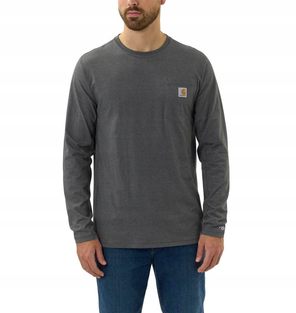 Tričko s dlouhým rukávem Carhartt Force Relaxed Midweight S carbon heather