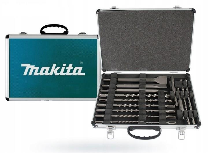 Makita D-42444 Zestaw 17szt SDS-Plus Wiertła i Dłuta Aluminiowa Walizka