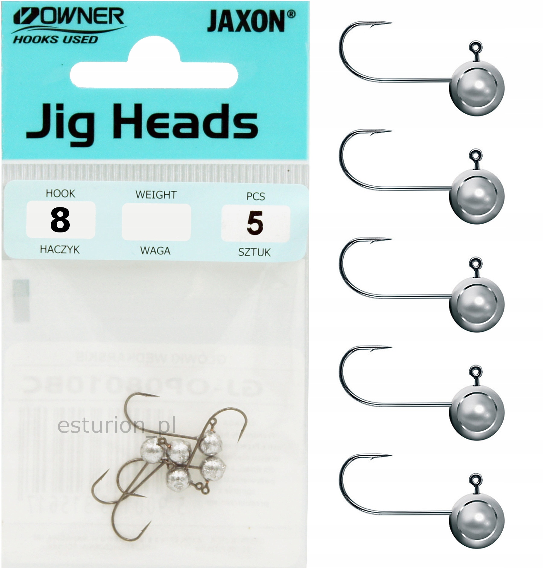 5x GŁÓWKA JIGOWA #8 PRECISION MICRO 3,5g OWNER