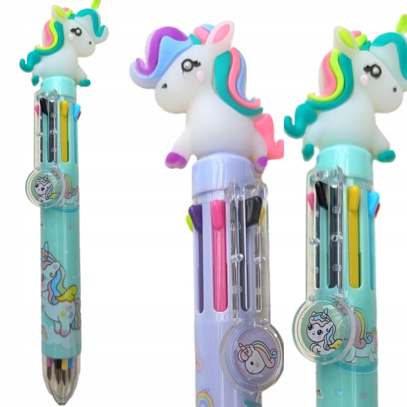 DŁUGOPIS WIELOKOLOROWY UUTOMATYCZNY PODKREŚLACZ SZKOLNY