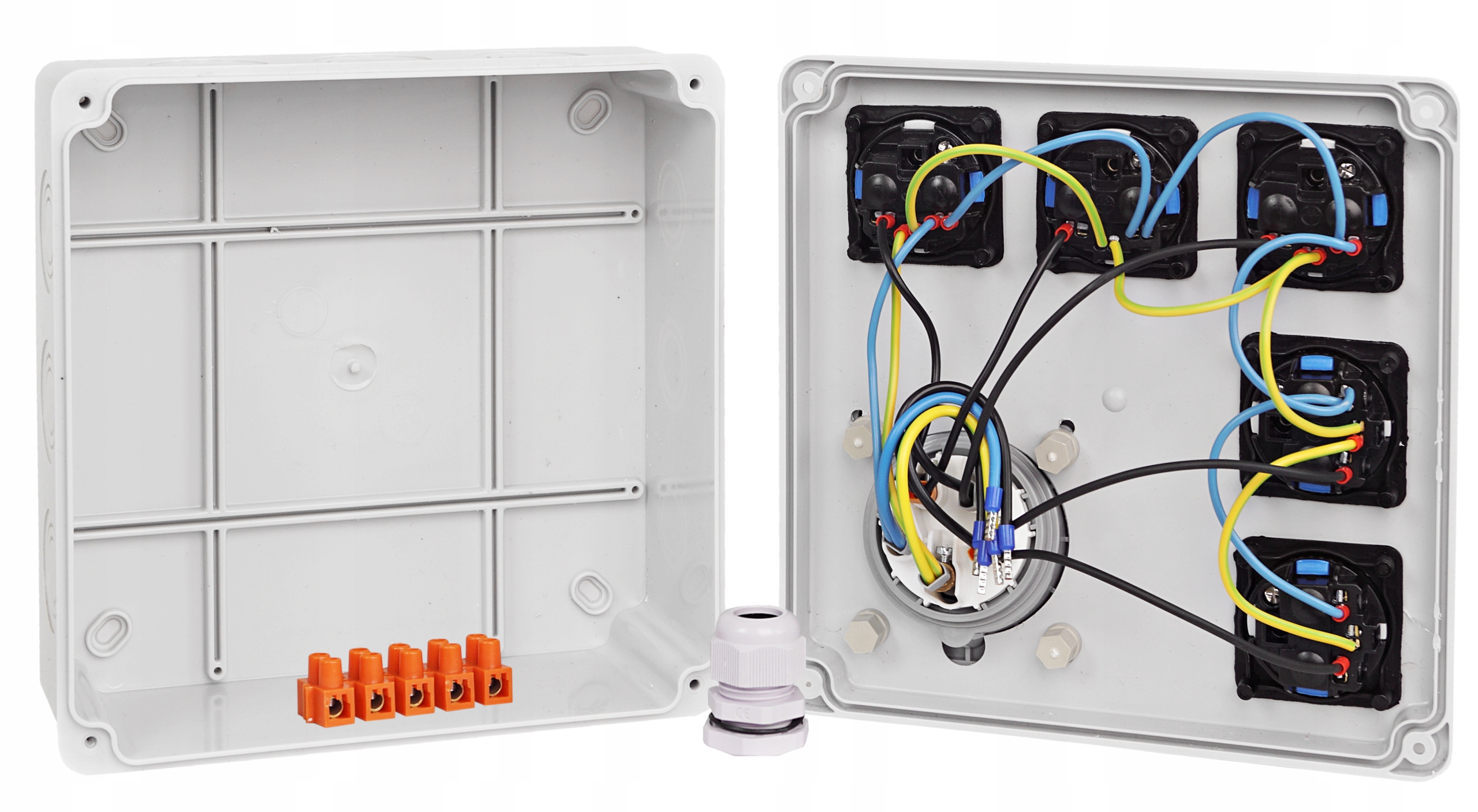 ROZDZIELNICA BUDOWLANA SKRZYNKA GNIAZDO 32A 5x230V Kod producenta RSBO ROZDZIELNIA ERBETKA GNIAZDO SIŁOWE