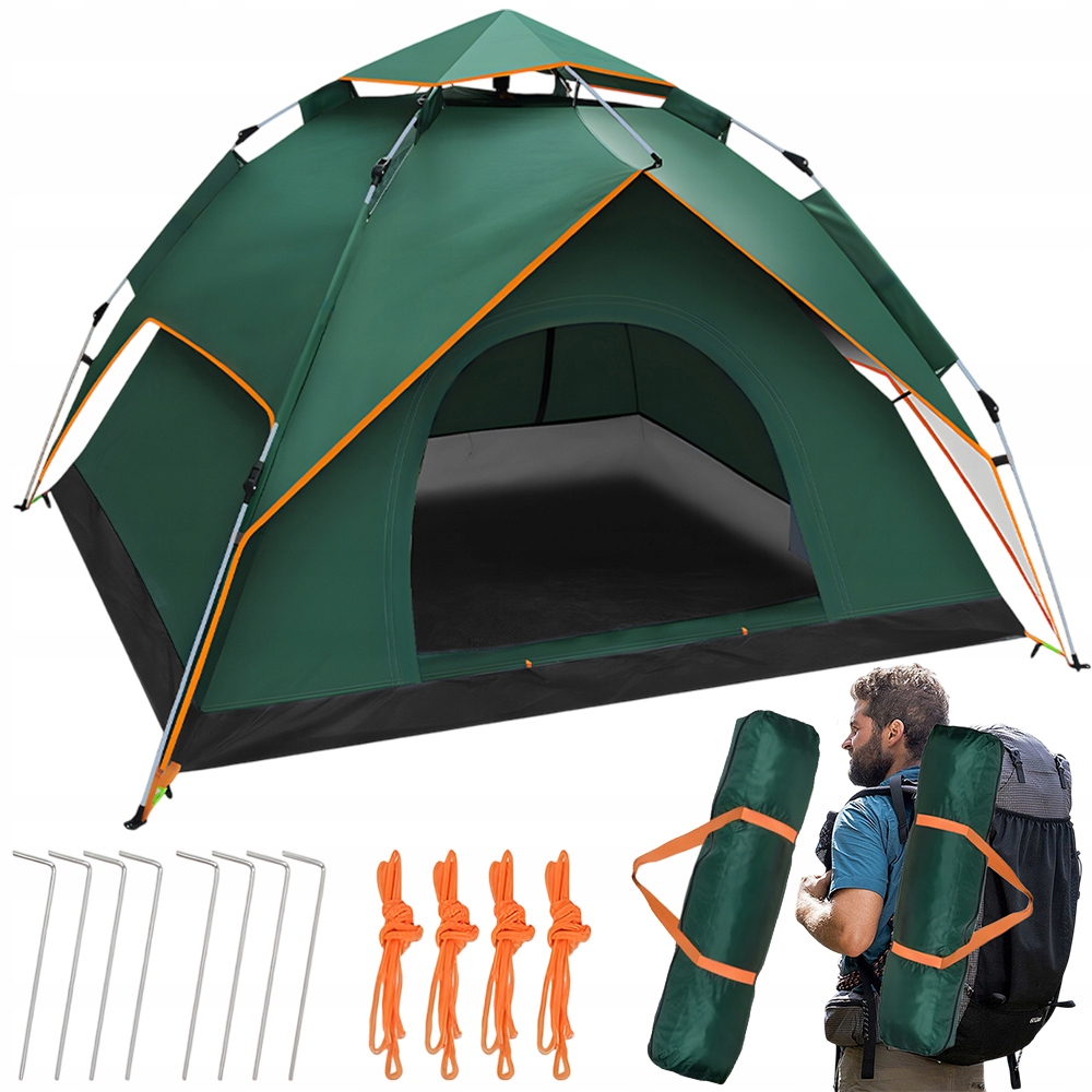 Namiot Samorozkładający Automatyczny Turystyczny 3-4 Osoby Wodoodporny