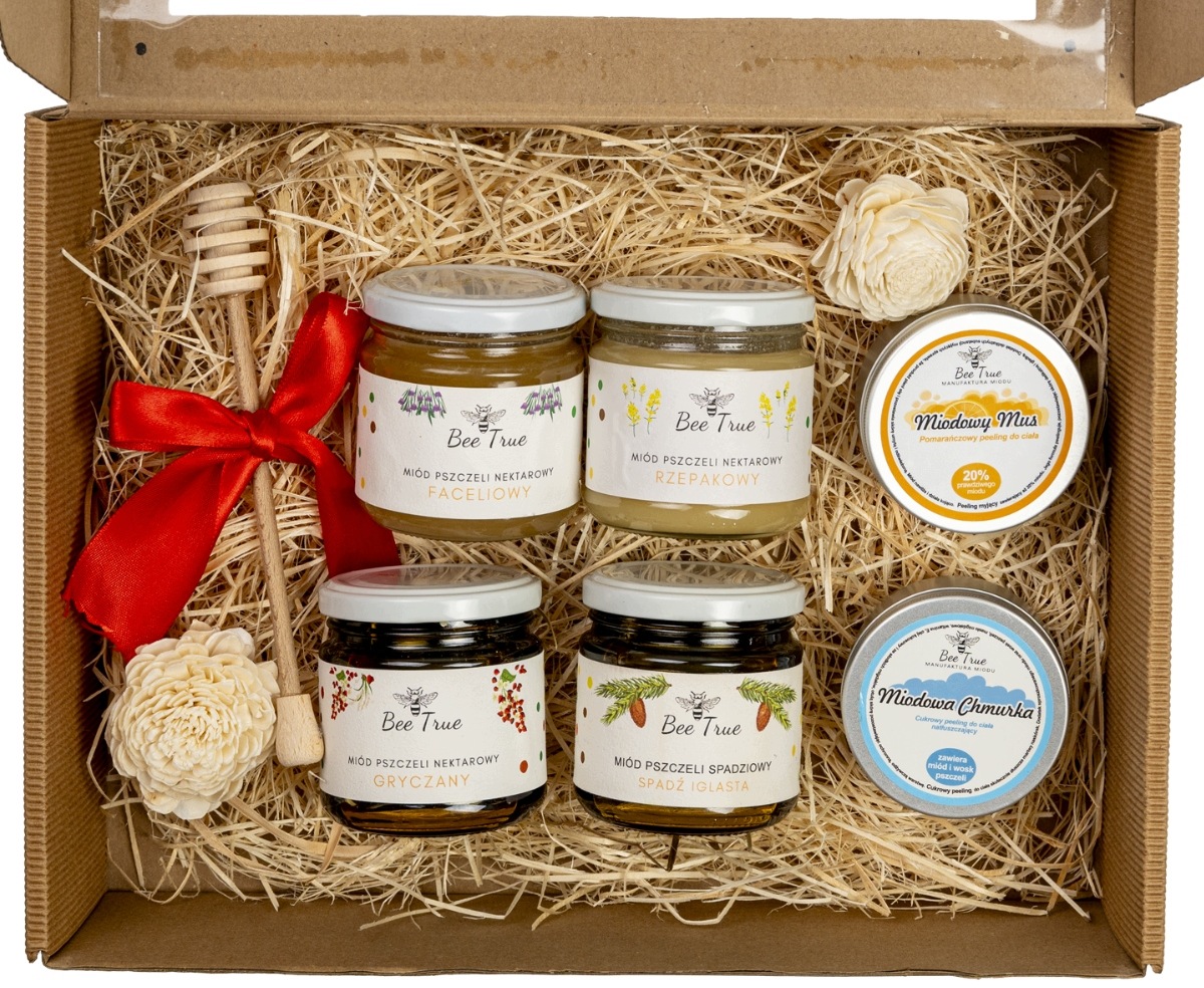 Dárková Sada Premium Box: 4x med 250 g Peelingy ruční výroba#130