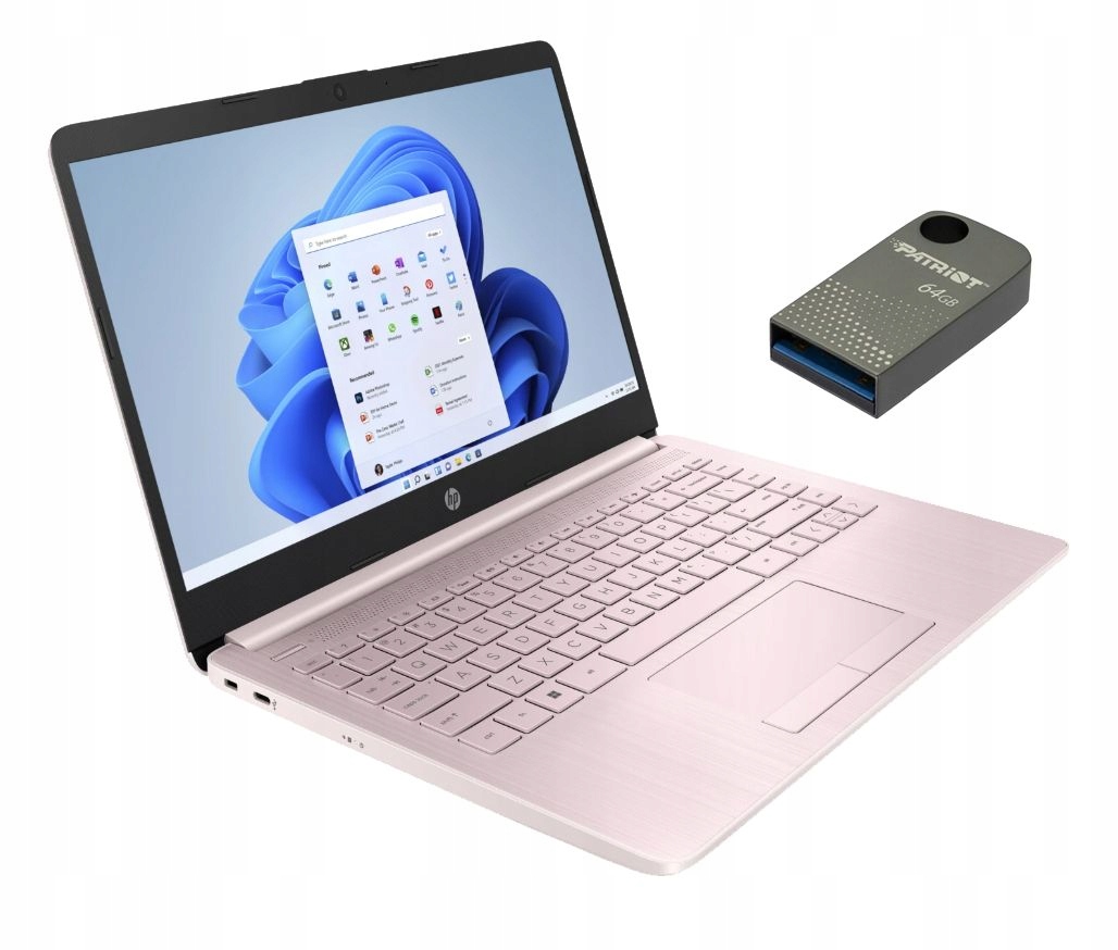 Hp 14-cf N4120 16GB 128GB (64GB eMMC 64GB Pendrive) Win 11 Office 365 Růžový