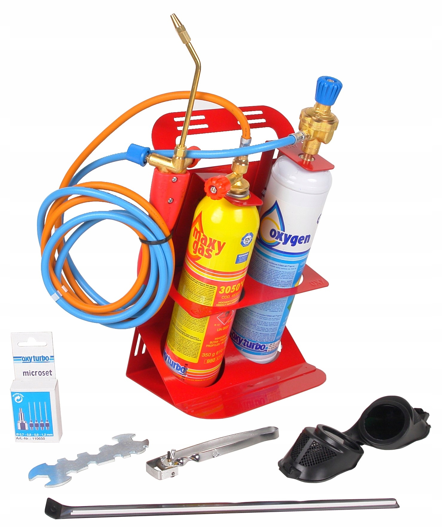 Palnik Na Spájkovanie Propan-kyslík Oxyturbo SET90 príslušenstvo