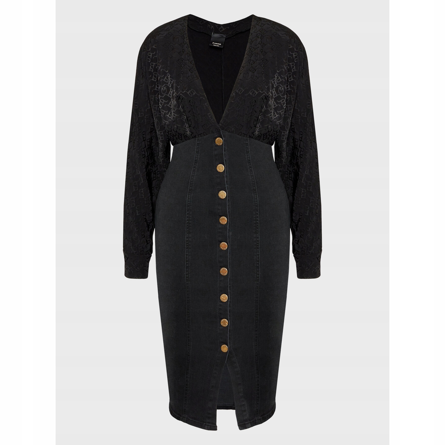 Pinko Damskie Sukienka jeansowa Czarny 1J1123 A0CN