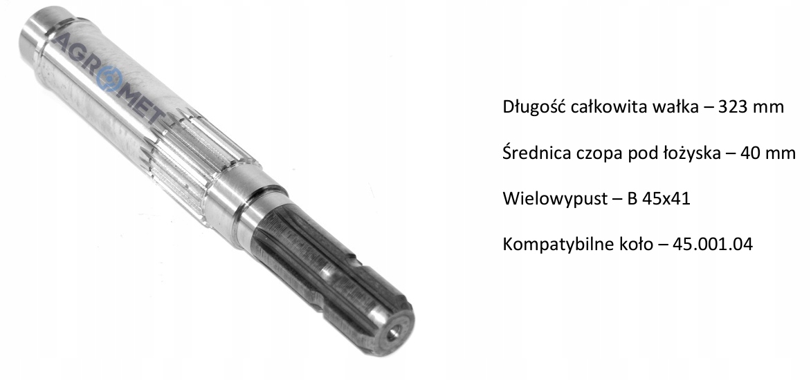 Wałek wejściowy PK 45.002.03 Marka maszyny Inna