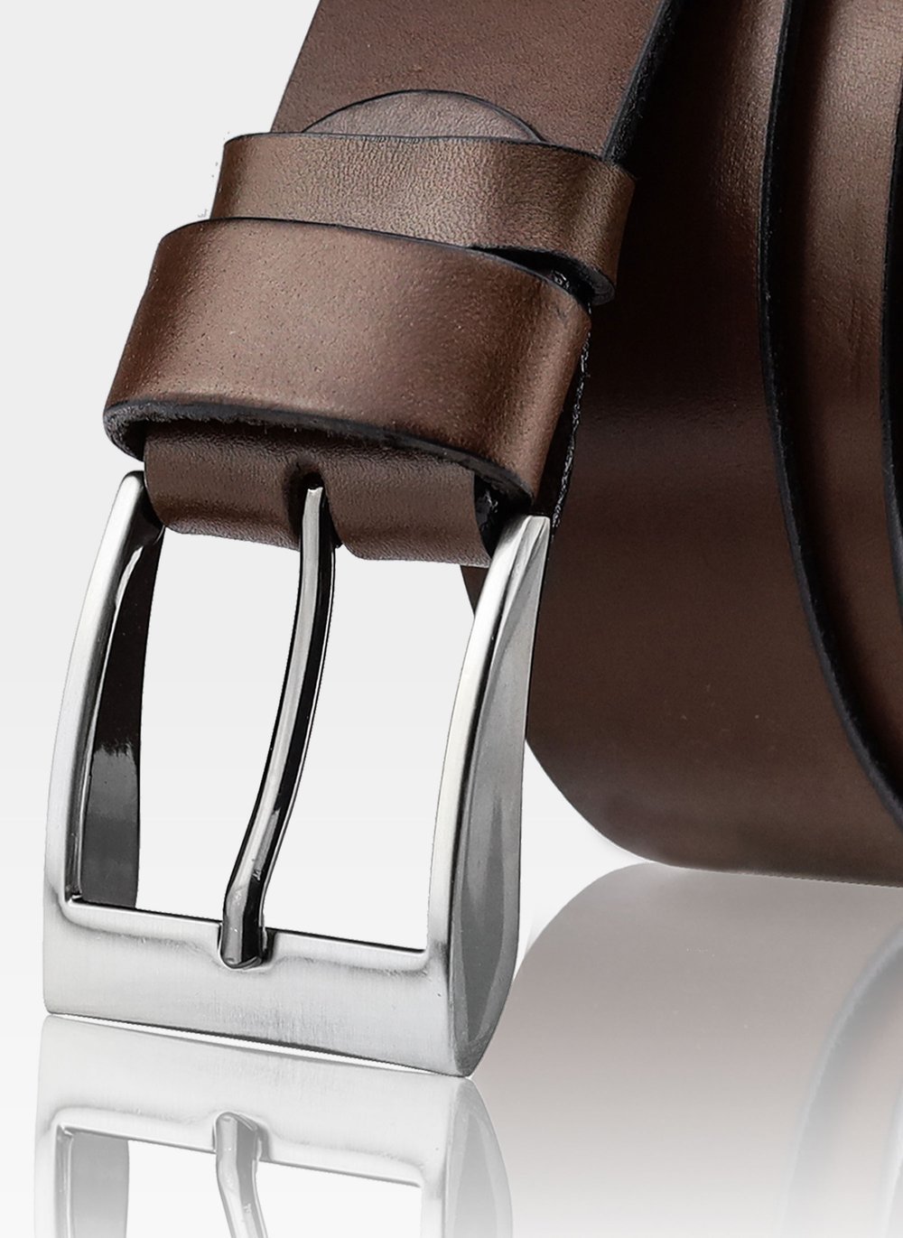 PASEK SKÓRZANY MĘSKI SZEROKI BRĄZOWY STEVENS Q2 Kolor brązowy