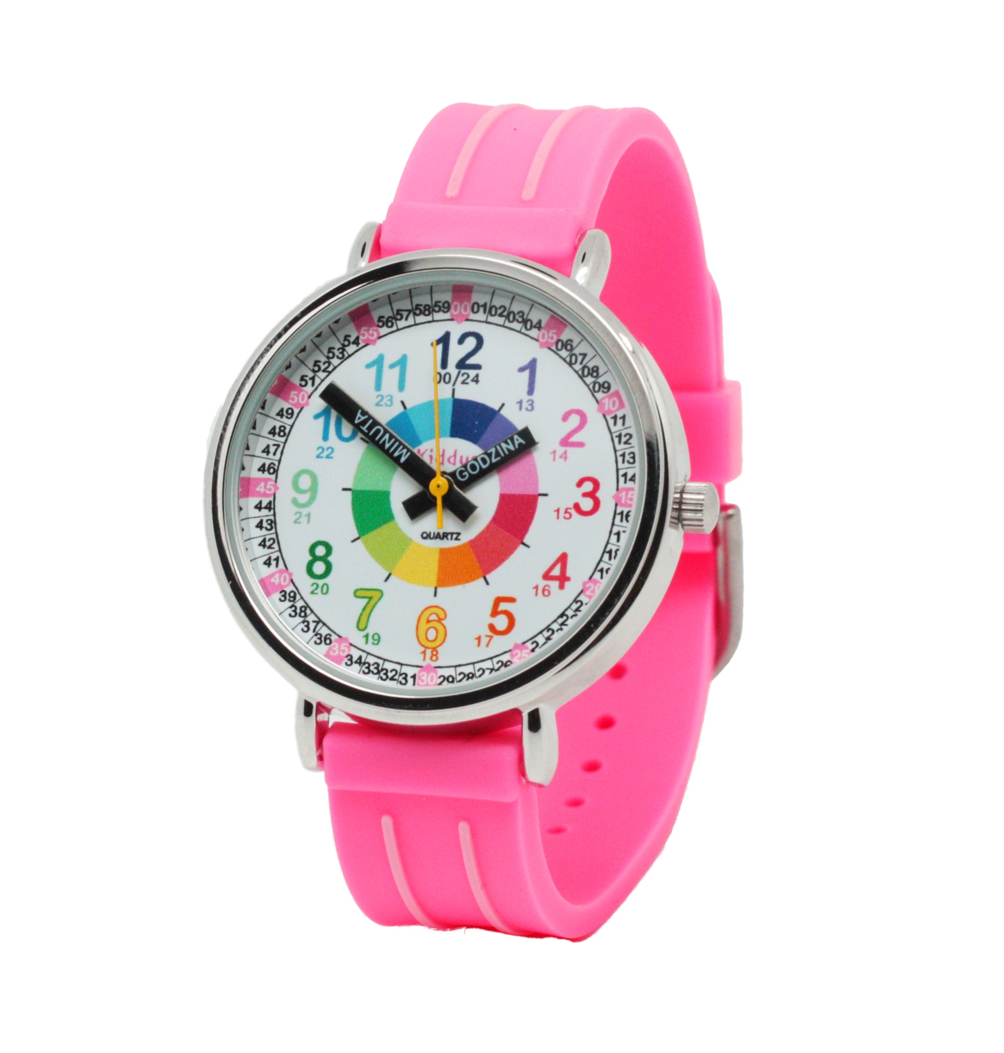 

Edukacyjny zegarek Kiddus Polski róż