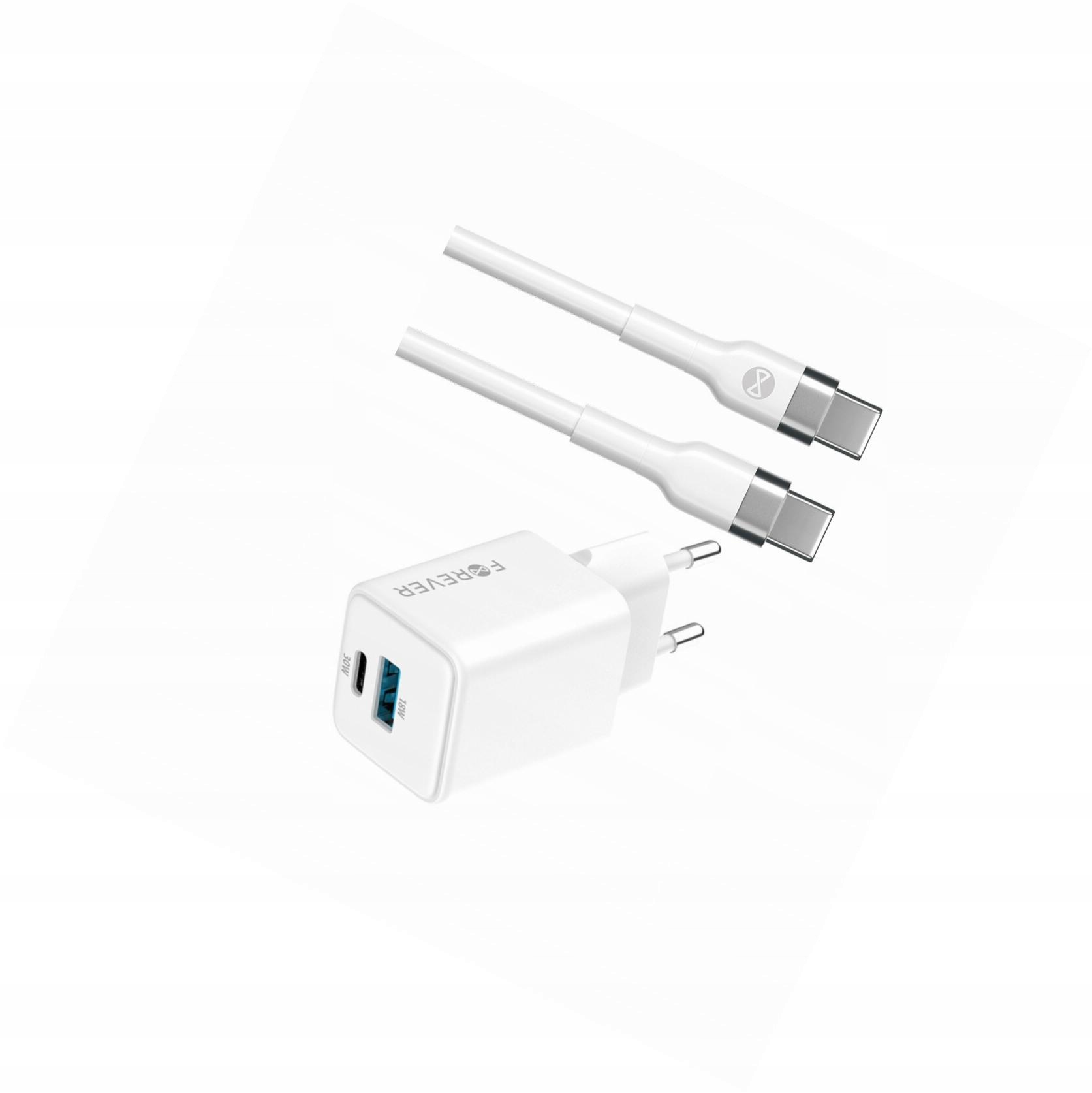 Szybka ładowarka GaN 30W Usb i Usb-c z kablem do Motorola Moto G55 5G