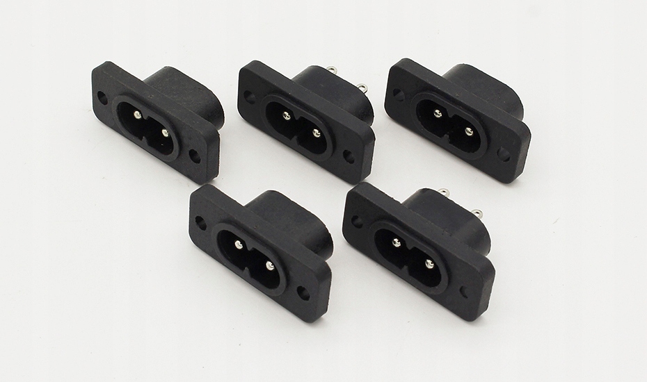 5× Gniazdo zasilające AC męskie Euro4u 029