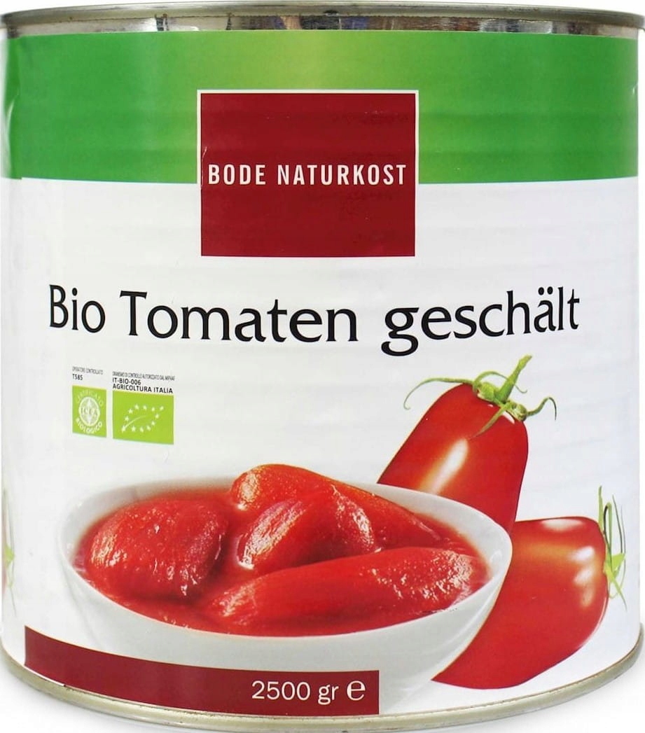 Levně Rajčata Bez Kůže Bio 2,5 kg Horeca