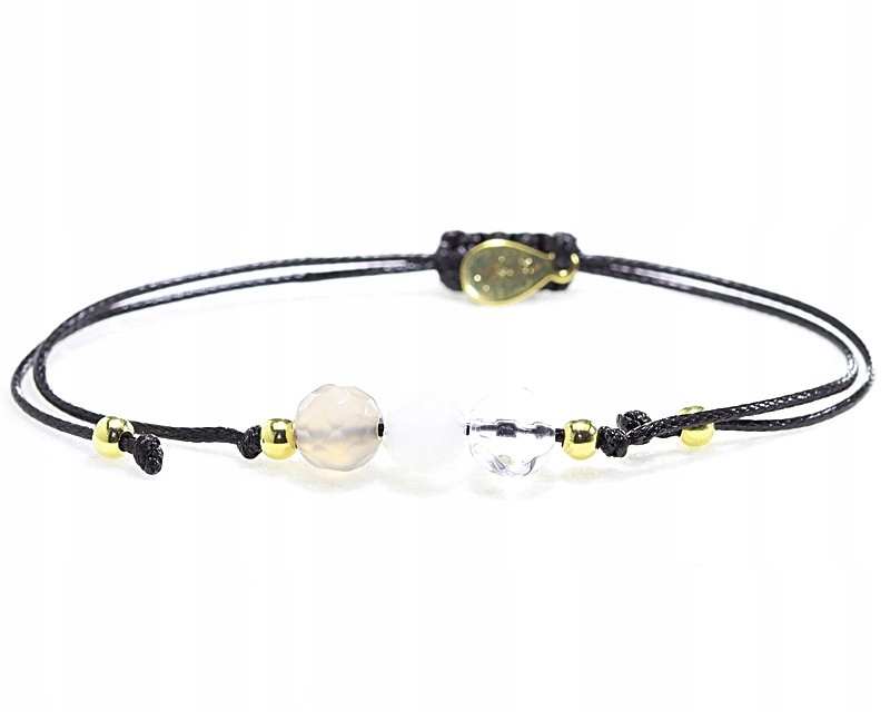 

Bransoletka Koziorożec Kamień Księżycowy Kwarc Agl