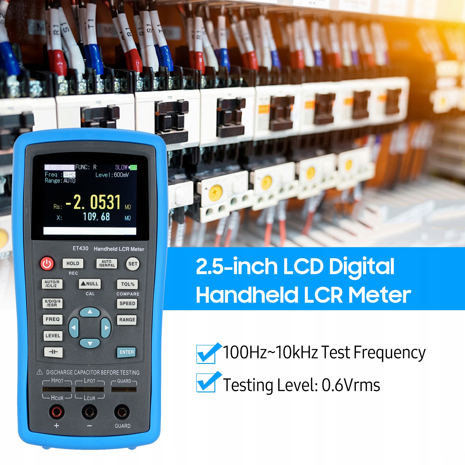 2,5-calowy cyfrowy przenośnik 100 kHz Miernik LCR Multimetr Tester 9W