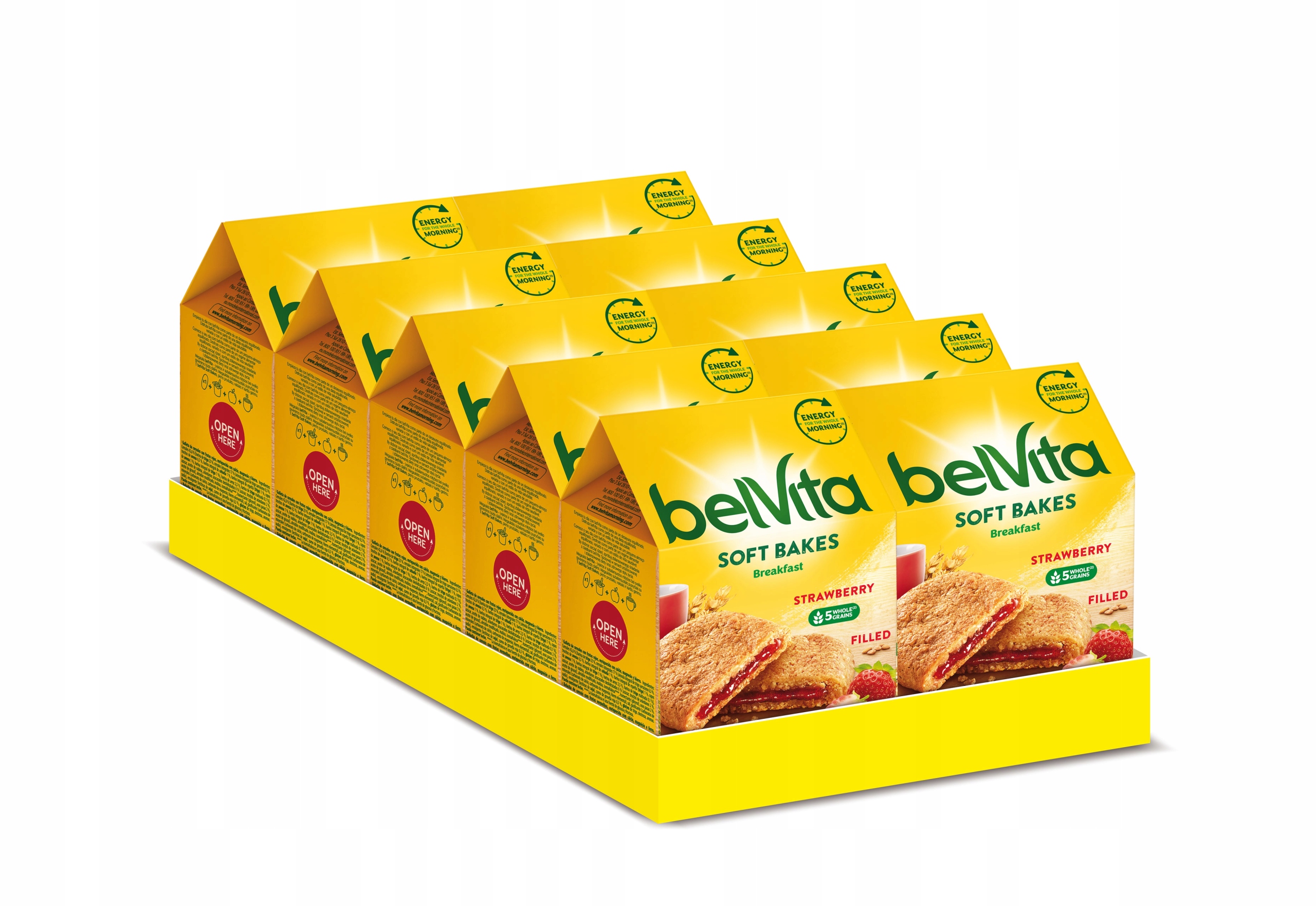 belVita soft bakes ciastka kruche z nadzieniem truskawkowym zestaw 250g x10