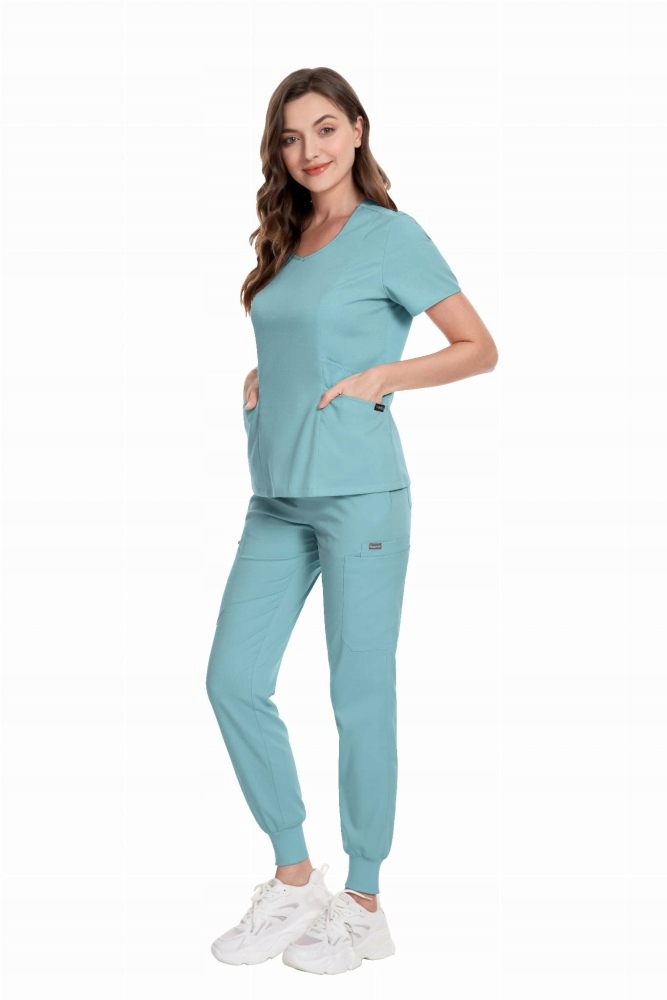 Komplet Medyczny Damski Scrub Uniform Model 42050 Jasnoniebieski Rozmiar Xs