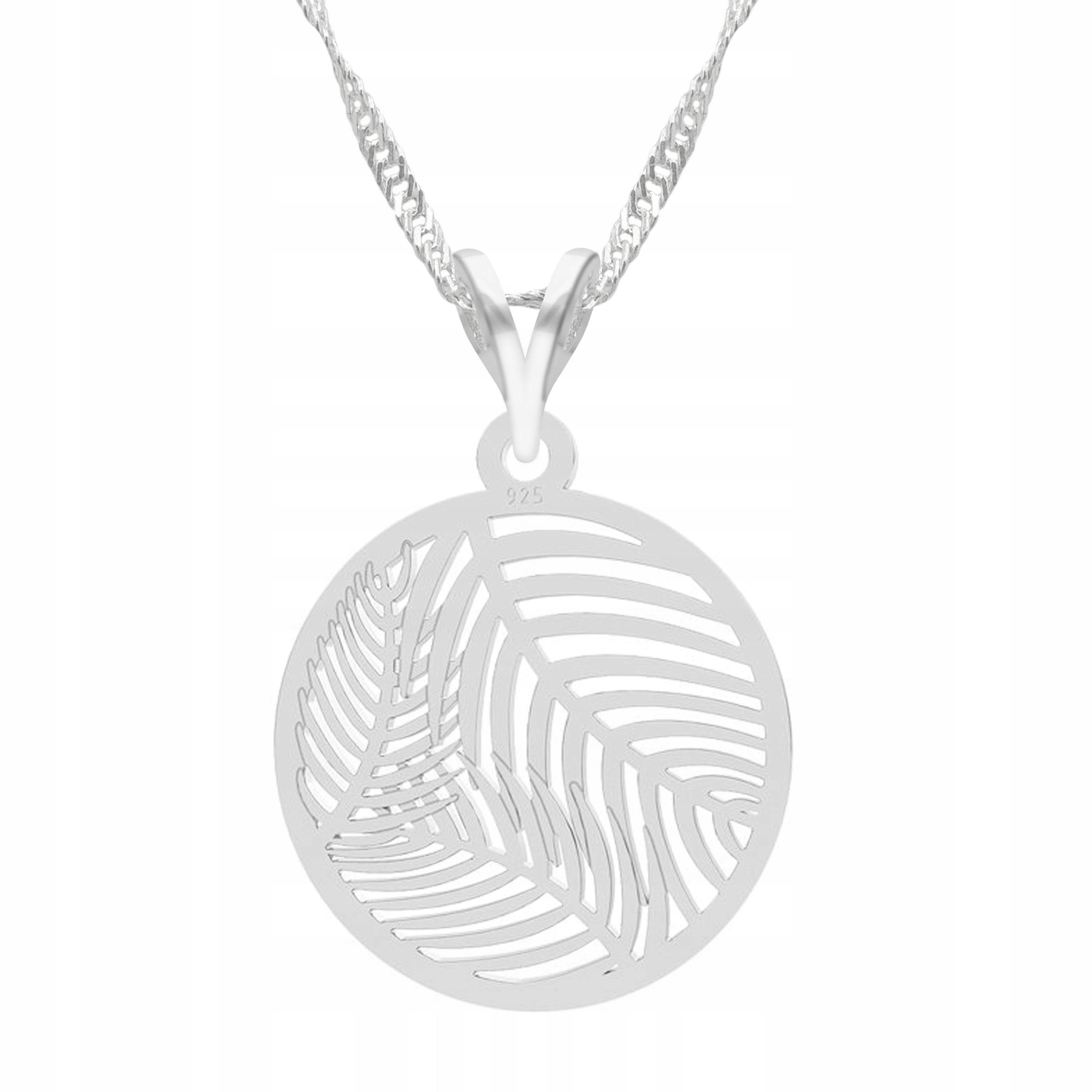 Stříbrný náhrdelník s listy Listy Palmy Leaf Palma Stříbro 925