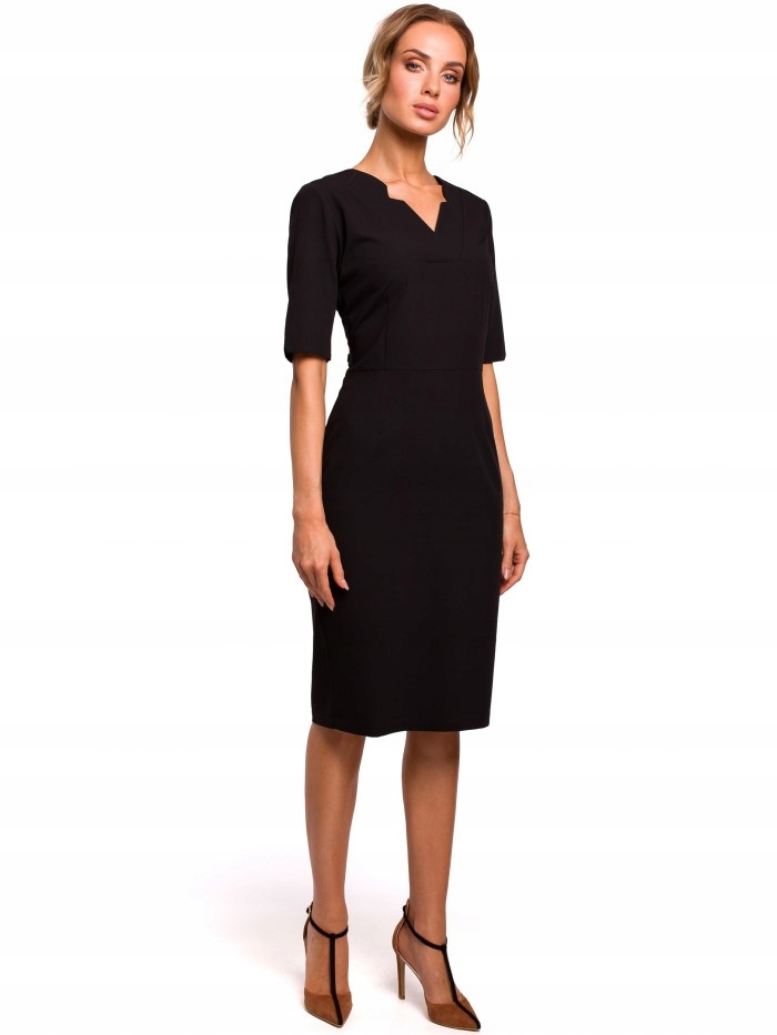 

Eu XXL M455 Sukienka z dekoltem V - czarna Eu XXL