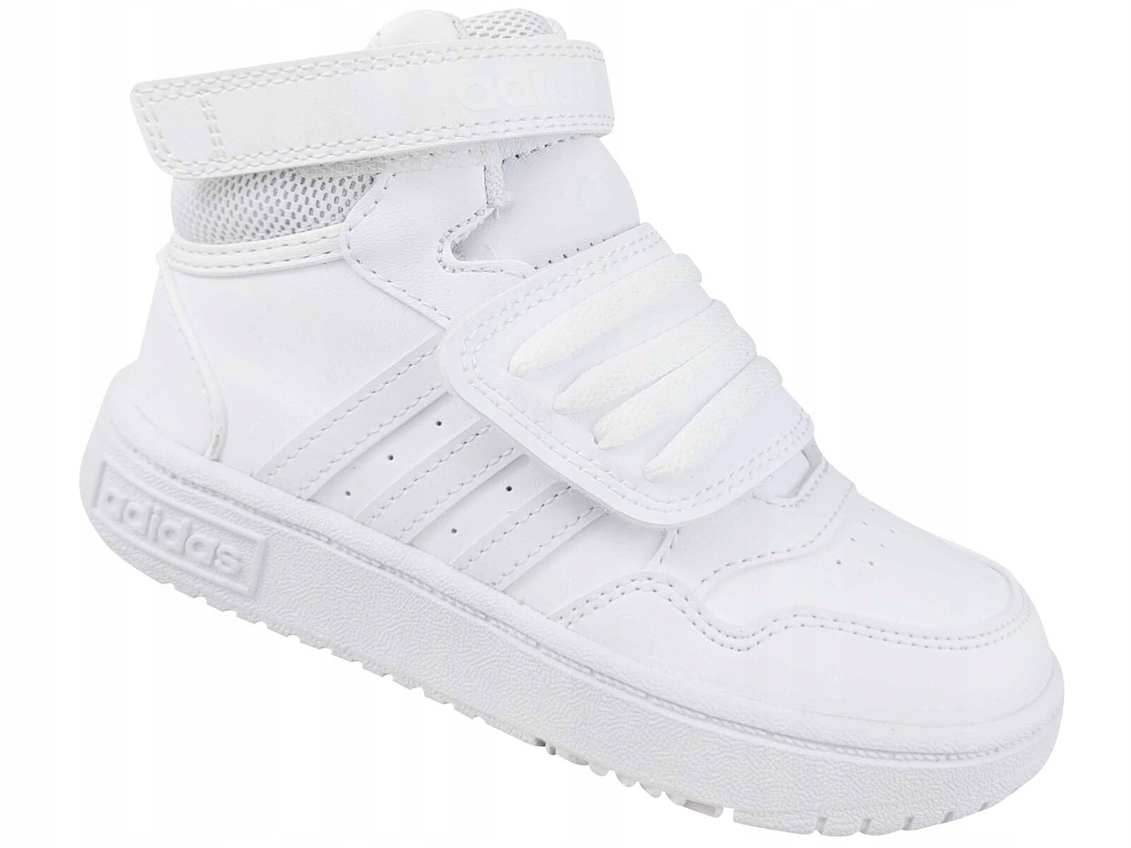 Adidas Hoops MID 3.0 IH7902 Buty Dziecięce Wysokie Białe Na Rzepy Gumkę