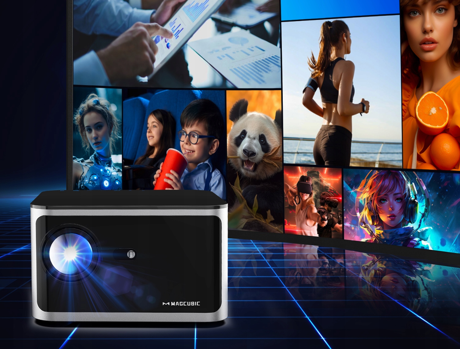 PROJEKTOR Magcubic HY 350 PRO WERSJA 2025 4K ANDROID LED WIFI FULL HD Kontrast (x:1) 20000