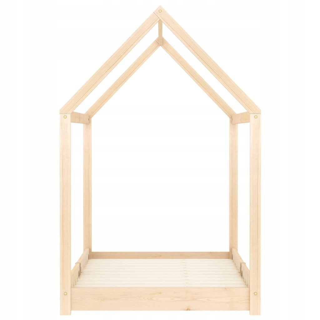 RAMA ŁÓŻKA DZIECIĘCEGO DREWNO SOSNOWE 70X140CM Długość mebla 78 cm