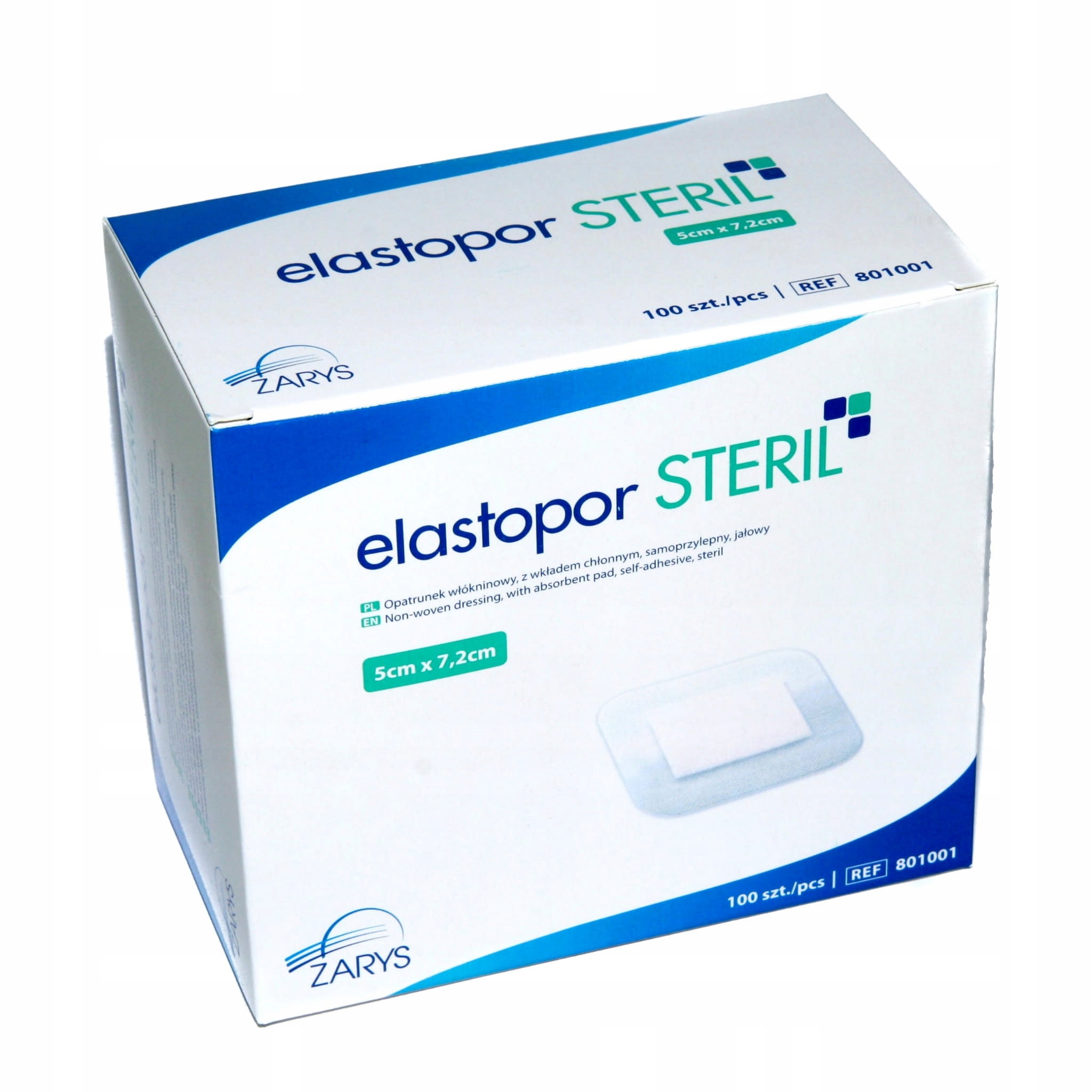 

Elastopor Steril 5cm X 7.2cm Opatrunek jałowy a100