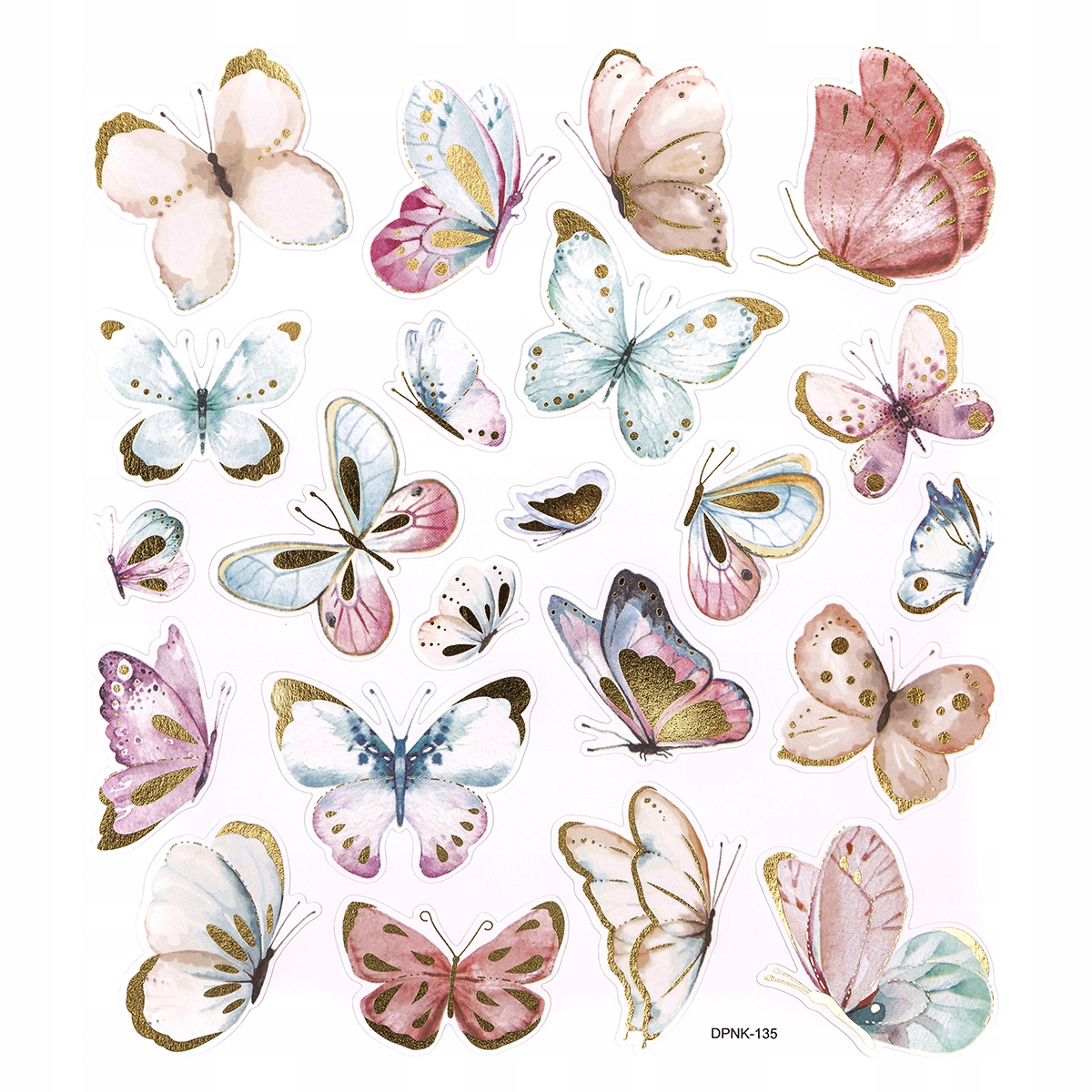 Naklejki ozdobne scrapbooking bullet journal 22 szt DpCraft Boho Butterfly