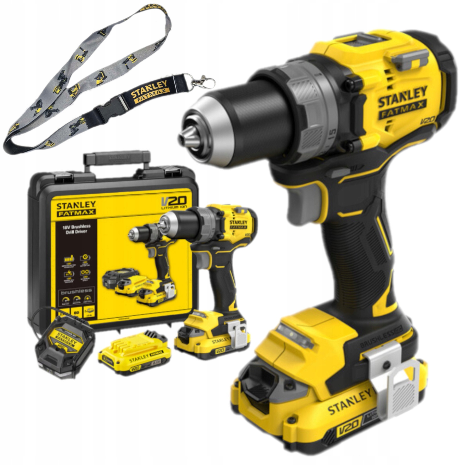 Stanley Fatmax Bezkartáčový Šroubovák Se Dvěma Akumulátory V Kufru SFMCD725D2K