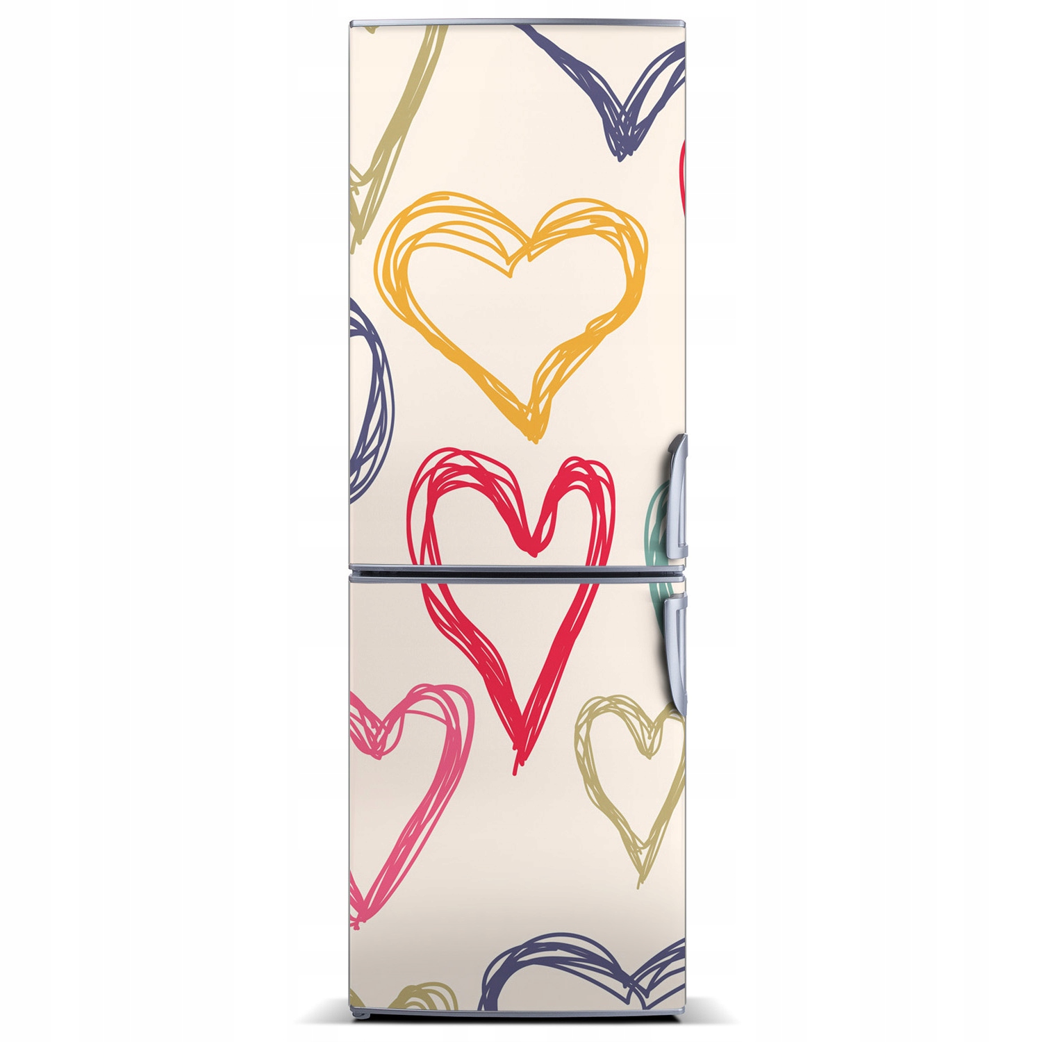 

Naklejka Magnes na lodówkę Kolorowe serca 60x180