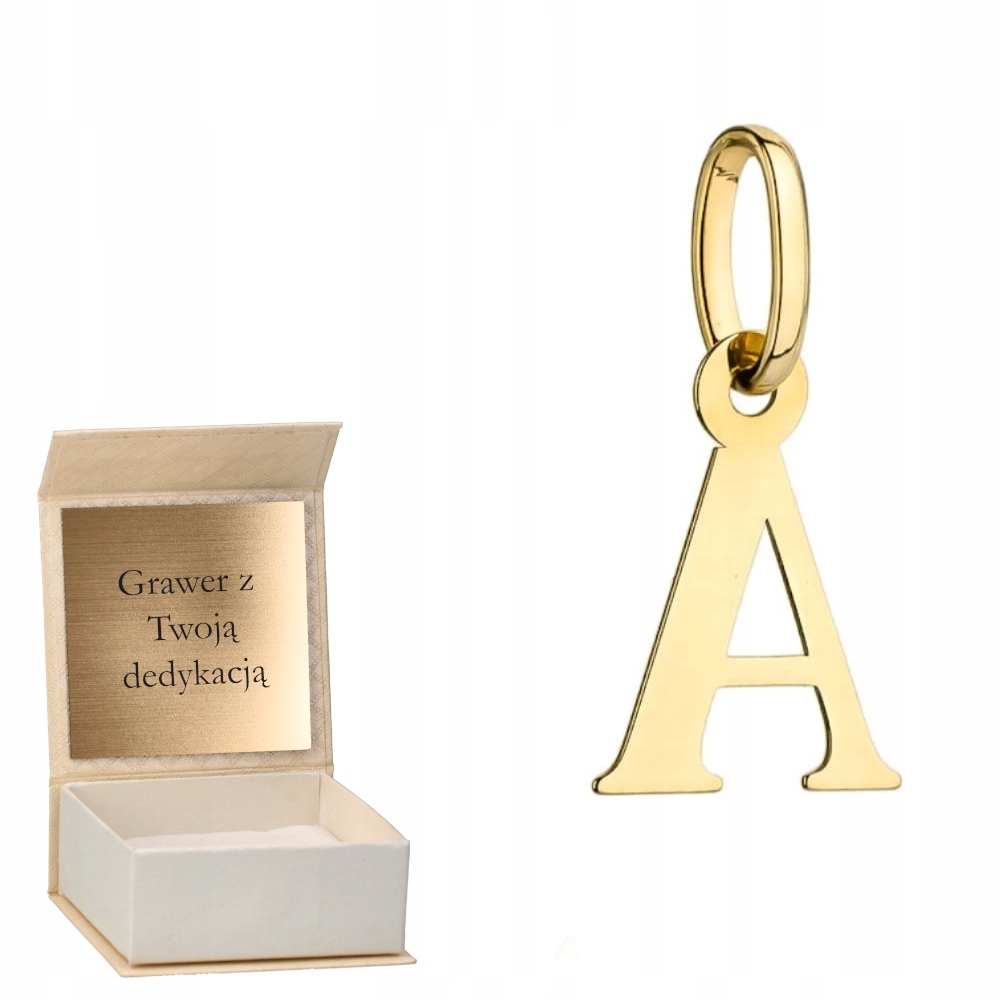 Zlatý přívěsek Písmeno A zlato ryzost 585 Gravírování