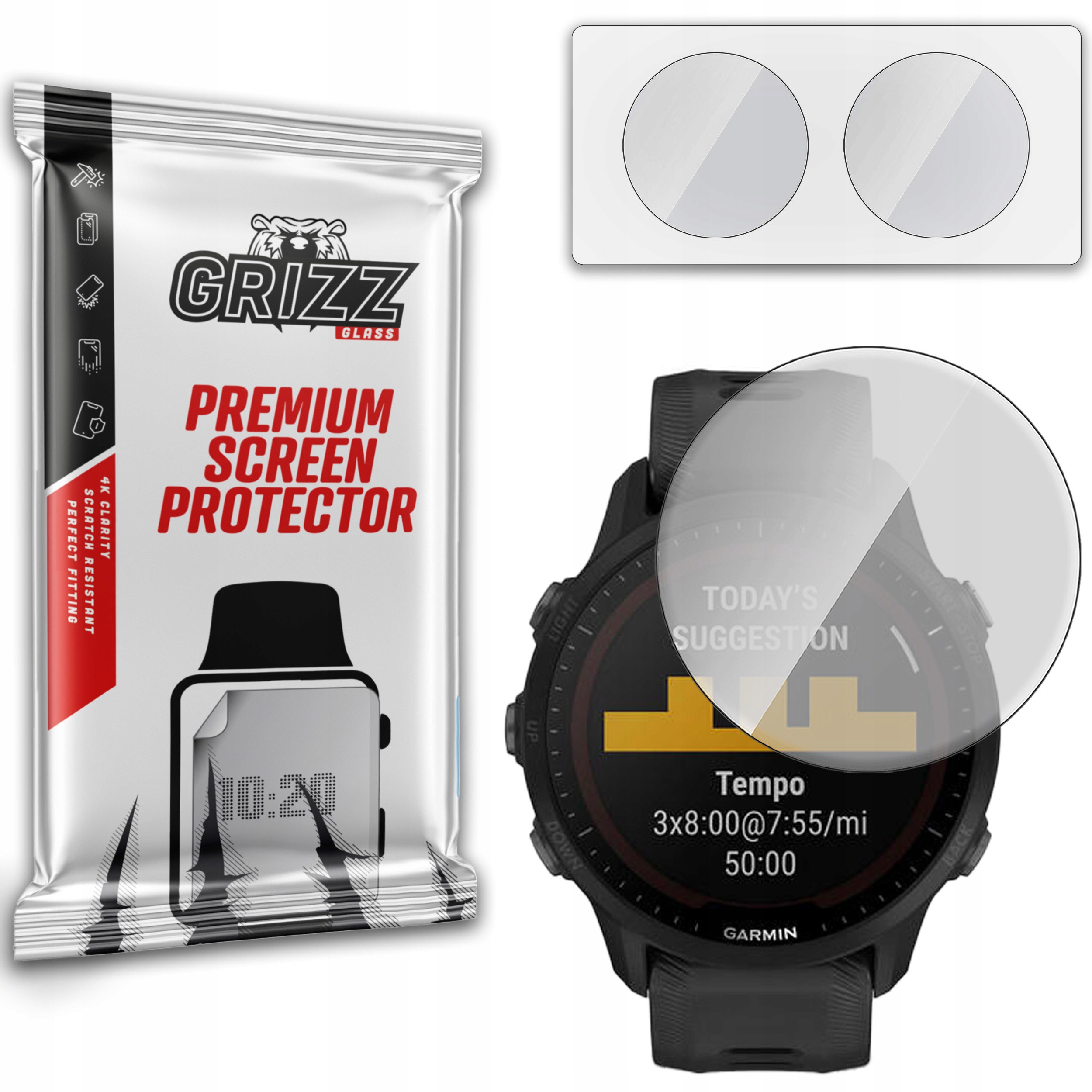 2-PAK Antyodciskowa folia ochronna do Garmin Forerunner 955