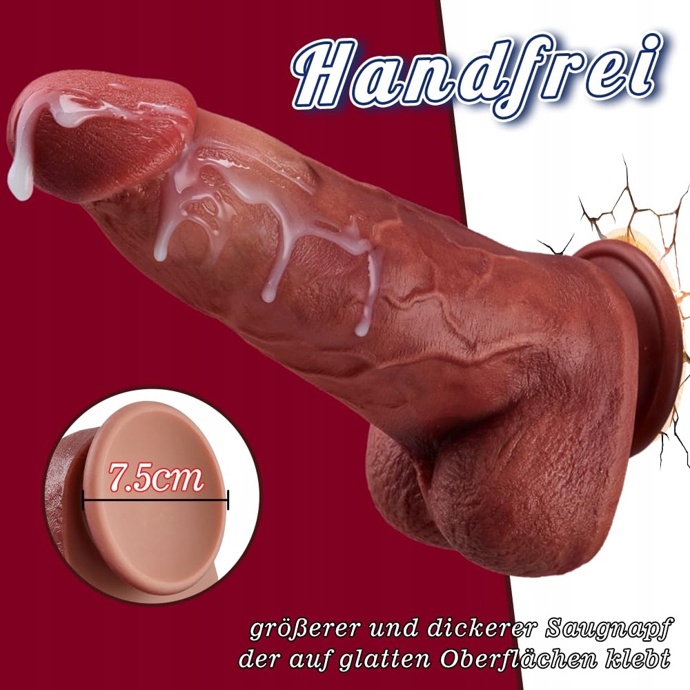 XXL Realistyczny Dildo Analny Z Przyssawką 25x6.5cm Dla Kobiet i Mężczyzn — miniatura 6