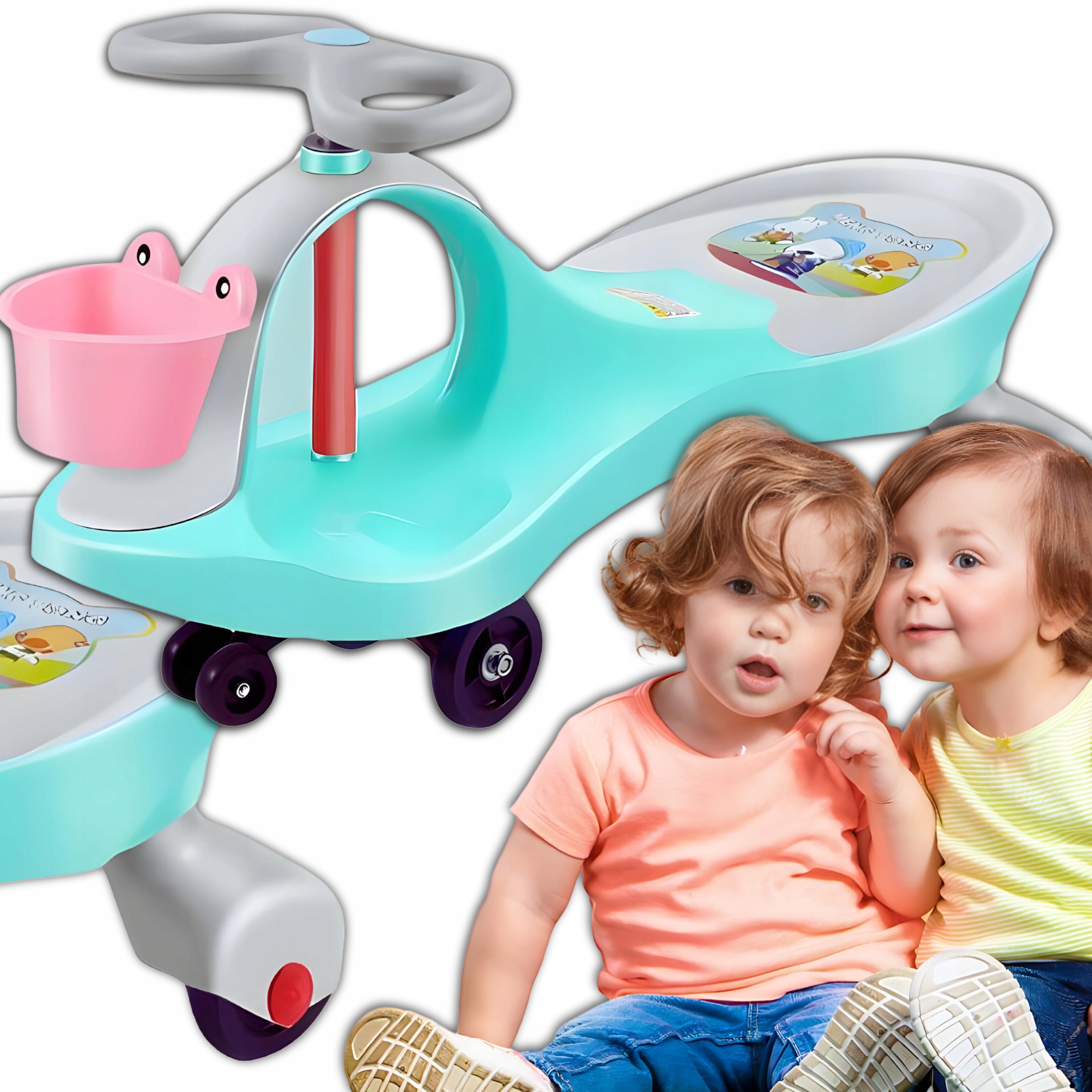 Jeździk grawitacyjny pchacz samochód autko dla dzieci swing car pojazd