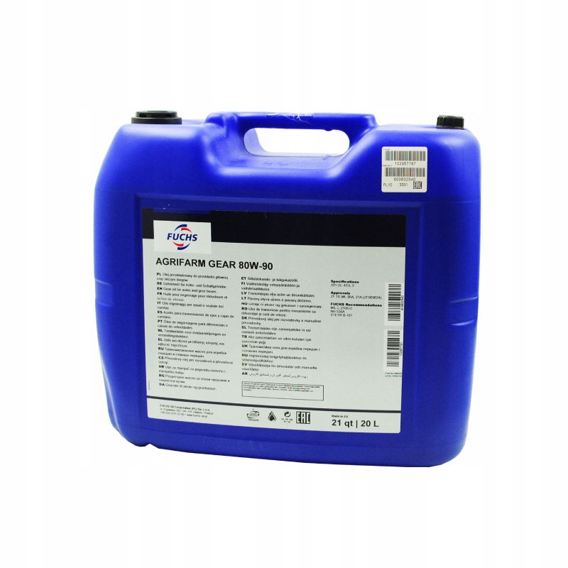 OLEJ PRZEKŁADNIOWY GEAR 80W90 AGRIFARM 20L FUCHS
