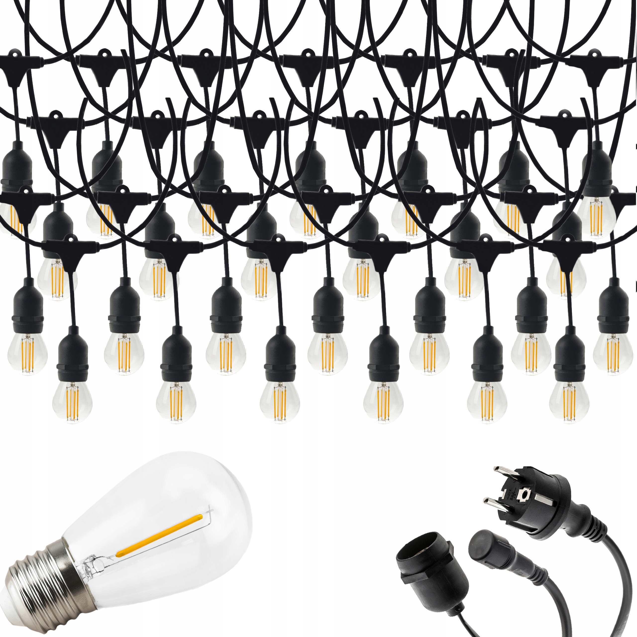 

Girlanda ogrodowa łańcuch 20m 40x E27 Żarówki Led
