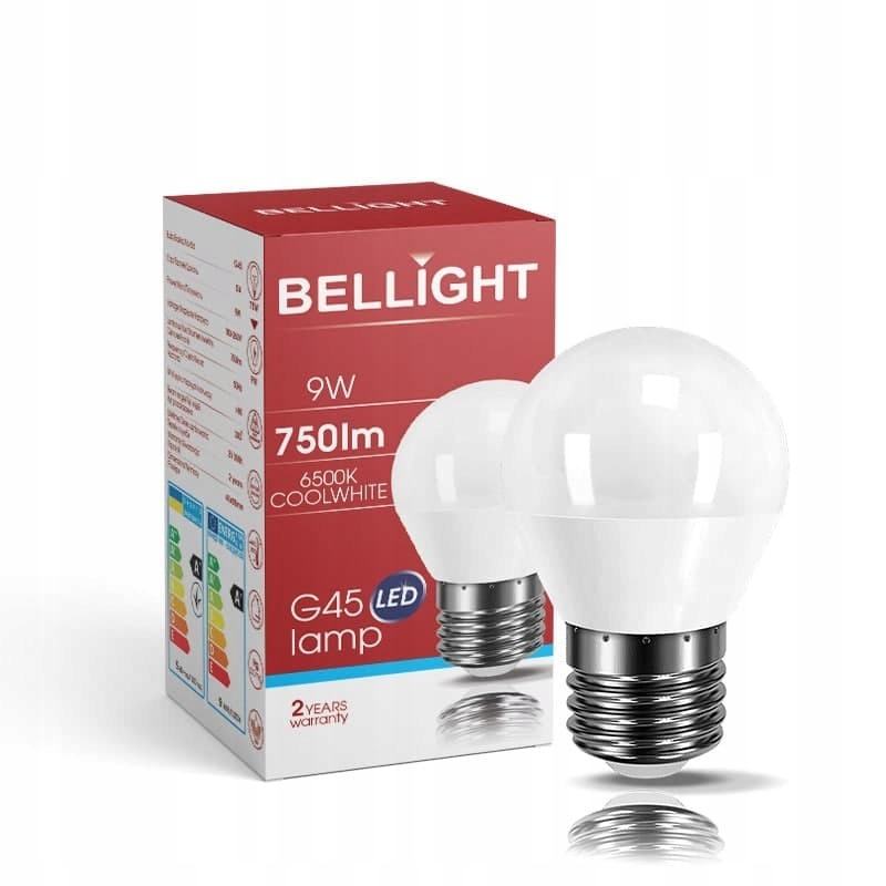 

Żarówka Led G45 230v 9w 6500k e27 750lm Kulka