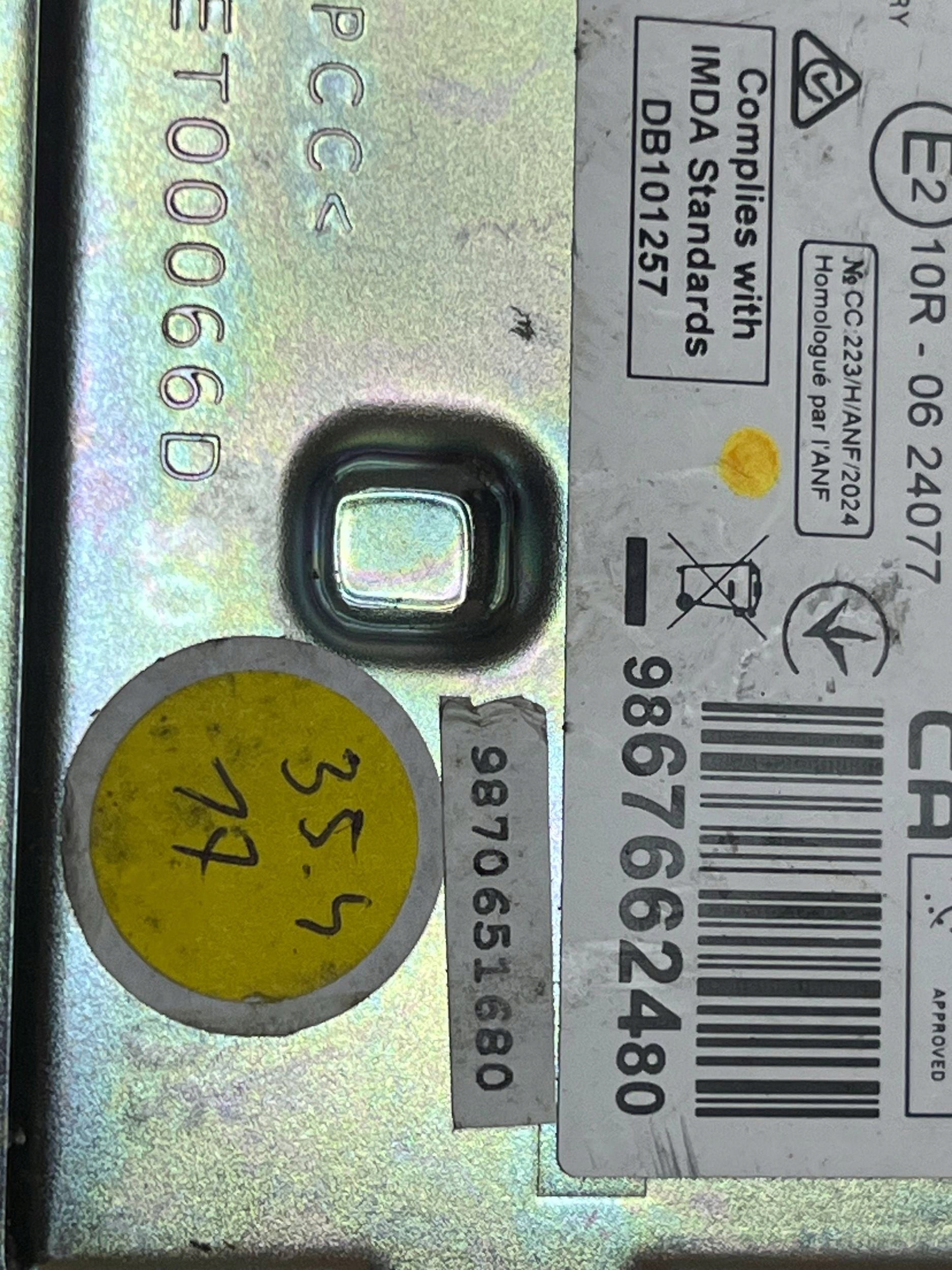 CITROEN C3 module / control unit Bluetooth 9867662480 !J