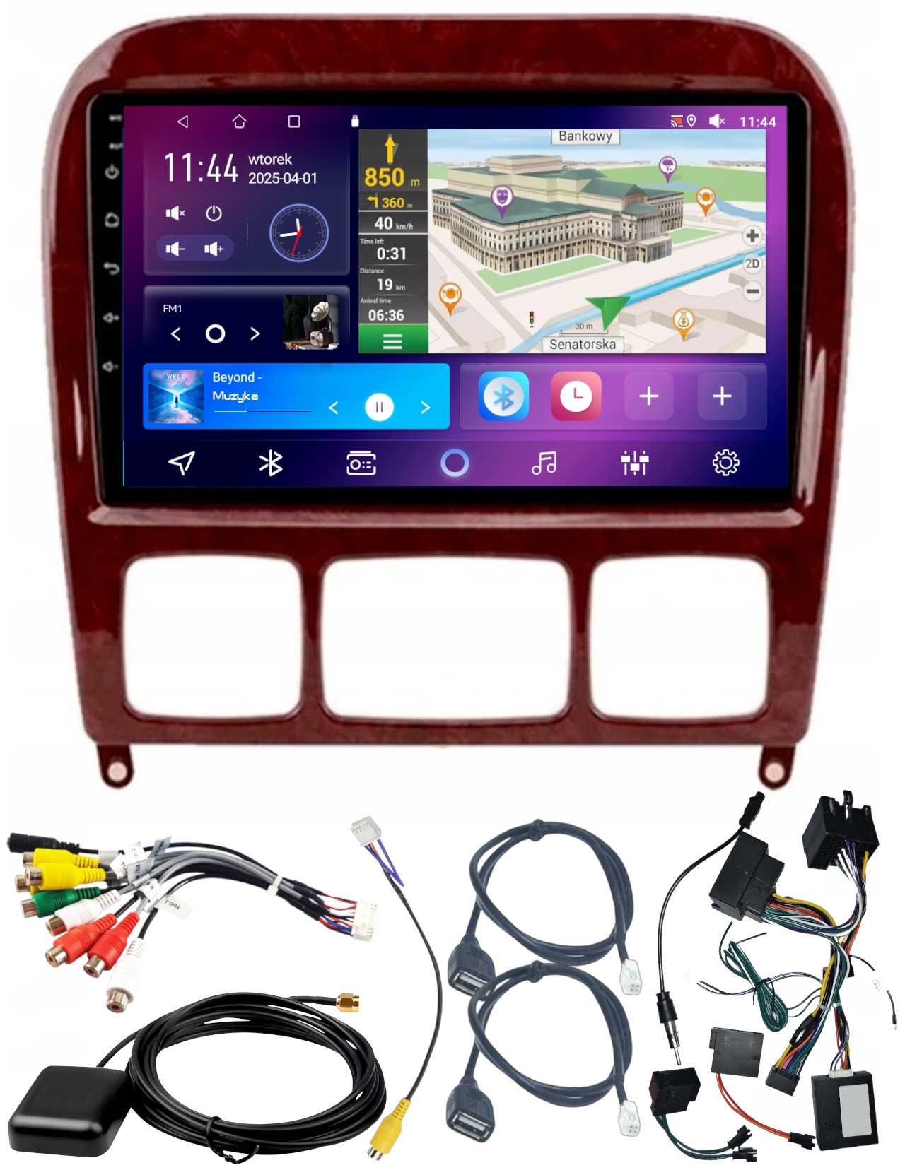 Autorádio S Carplay Pro Mercedes W220 1998-2005, Wifi, Android, 4GB Ram, 64GB Paměť