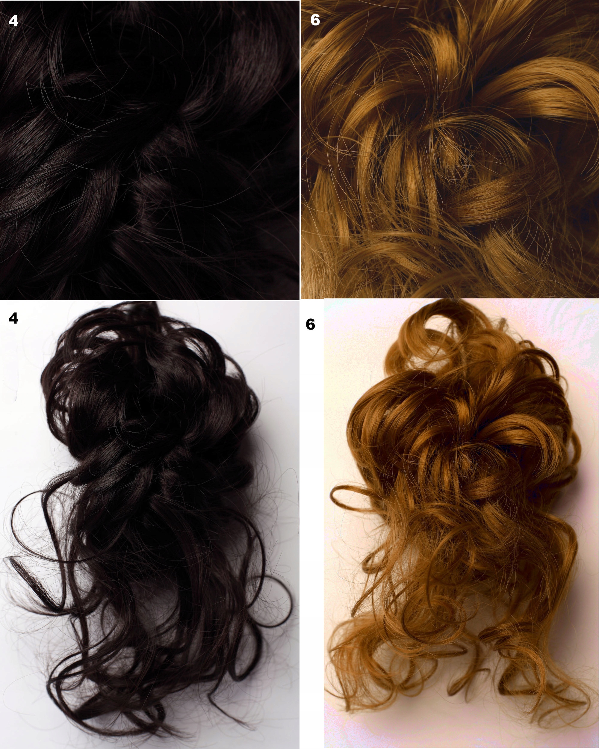 DOCZEPIANY KOK na gumce GĘSTY treska DOPINKA loki Kolor włosów jasny blond