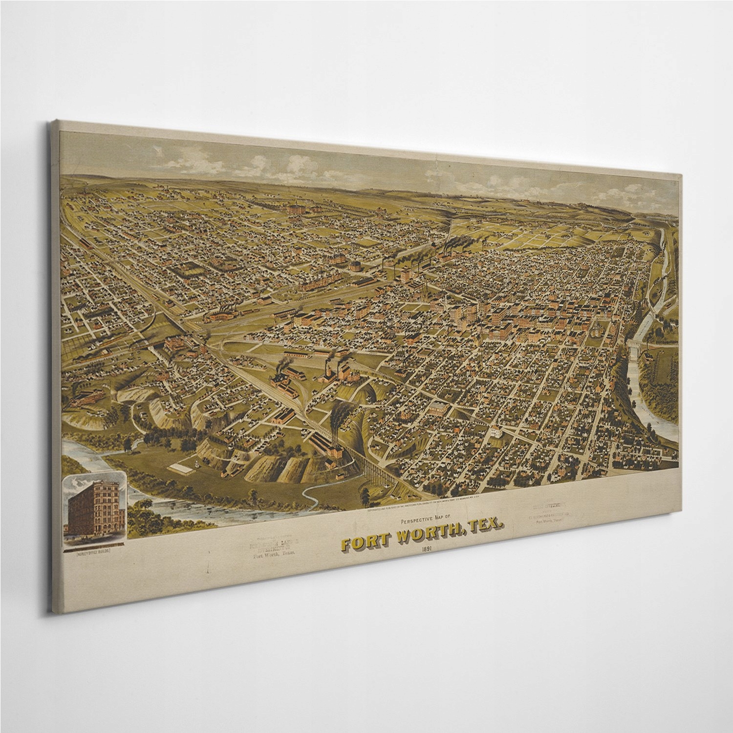 

Zdjęcie na foto-obrazie Mapa Texas Vintage 120x60