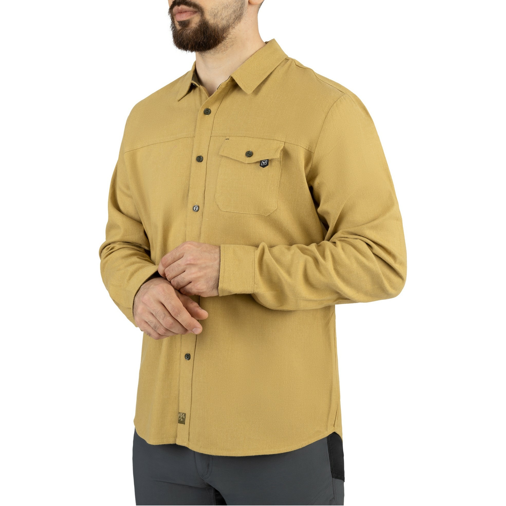 Męska koszula turystyczna z długim rękawem Viking Shamrock Man M