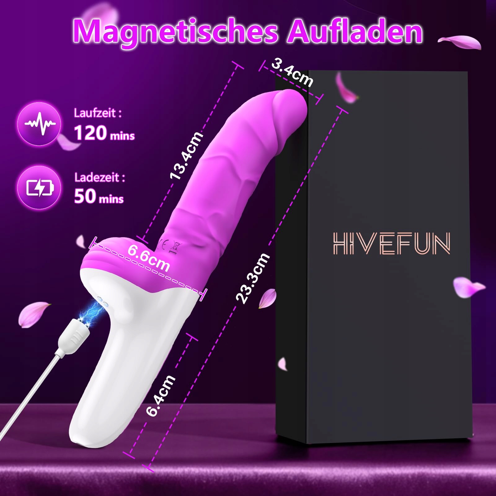 HIVEFUN Wibrator Dildo Zestaw dla Kobiet, Klitoris G-Punkt, 7 Wibracji — miniatura 9