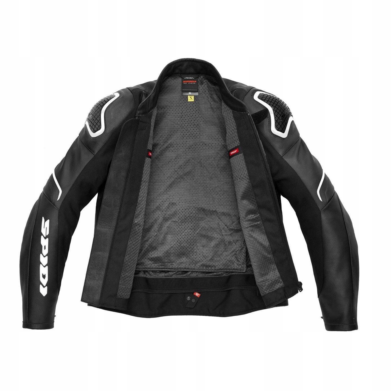 Kurtka SPIDI EVORIDER 2 BLACK/WHITE biały GRATISY Materiał skóra