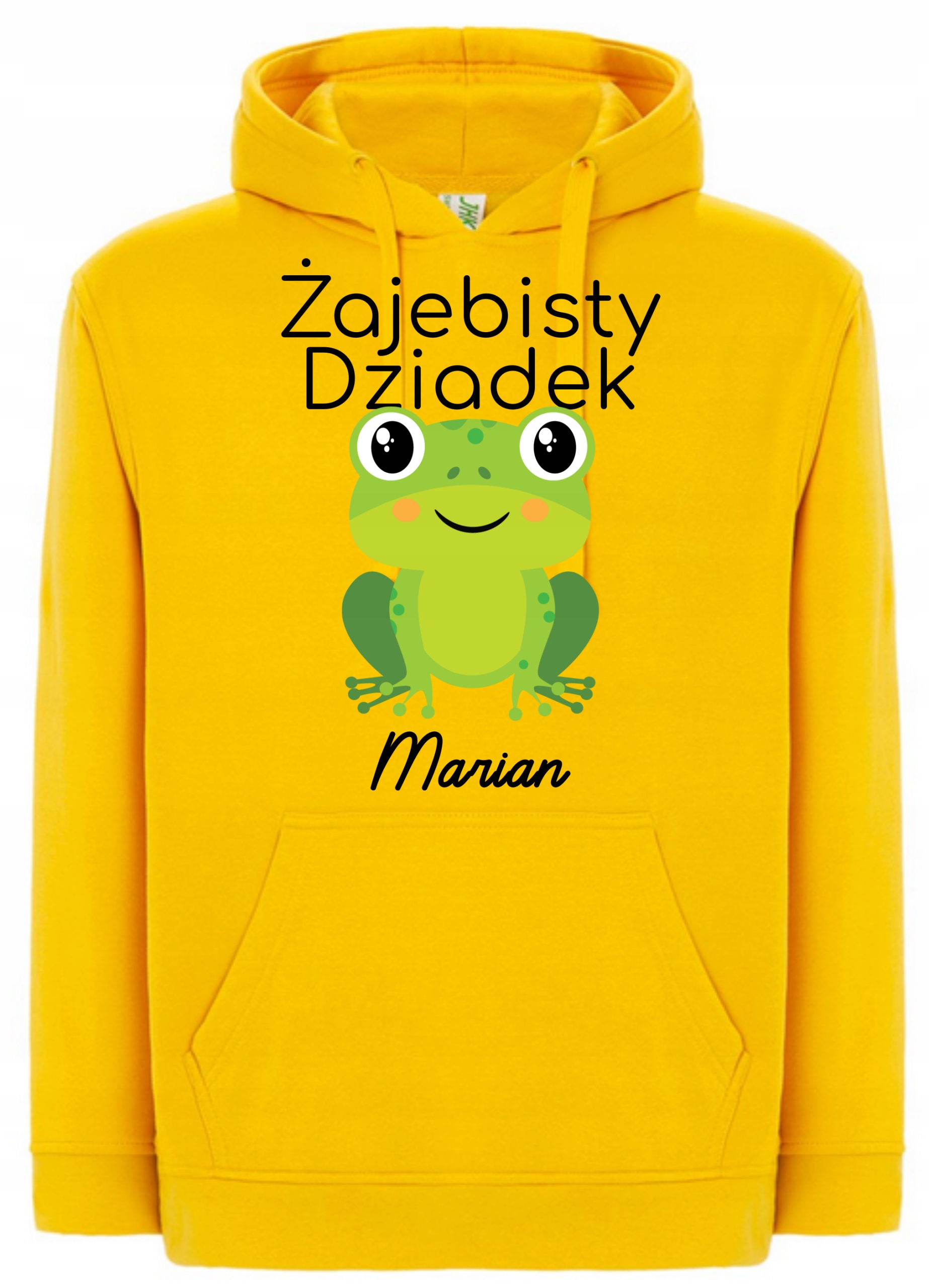 Mikina s kapucí Zábavný potisk Dárek Žabí lední dědeček Jméno XL